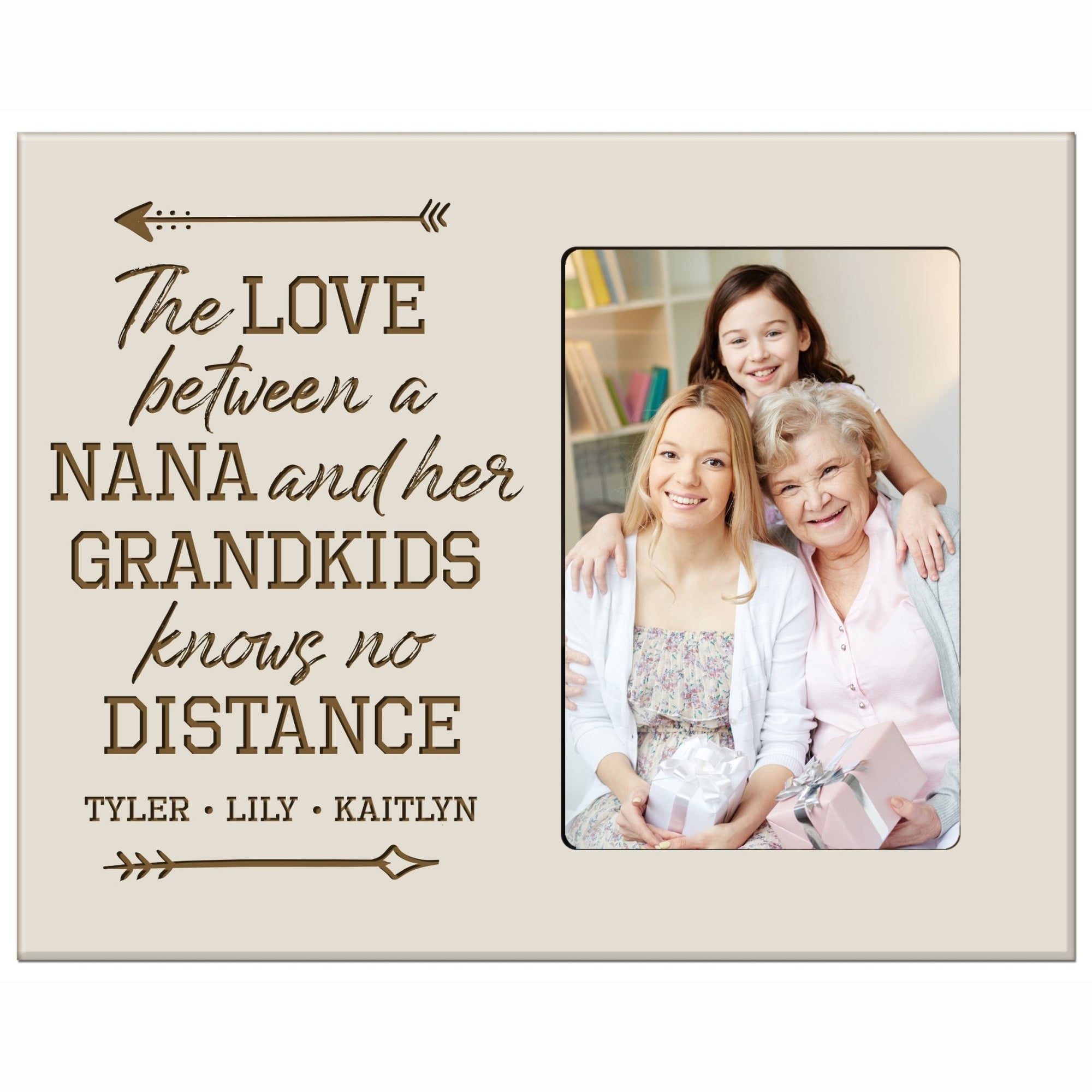 Personalized Mother’s Day Frame Holds 4” x 6” Photo The Love Nana - LifeSong Milestones
