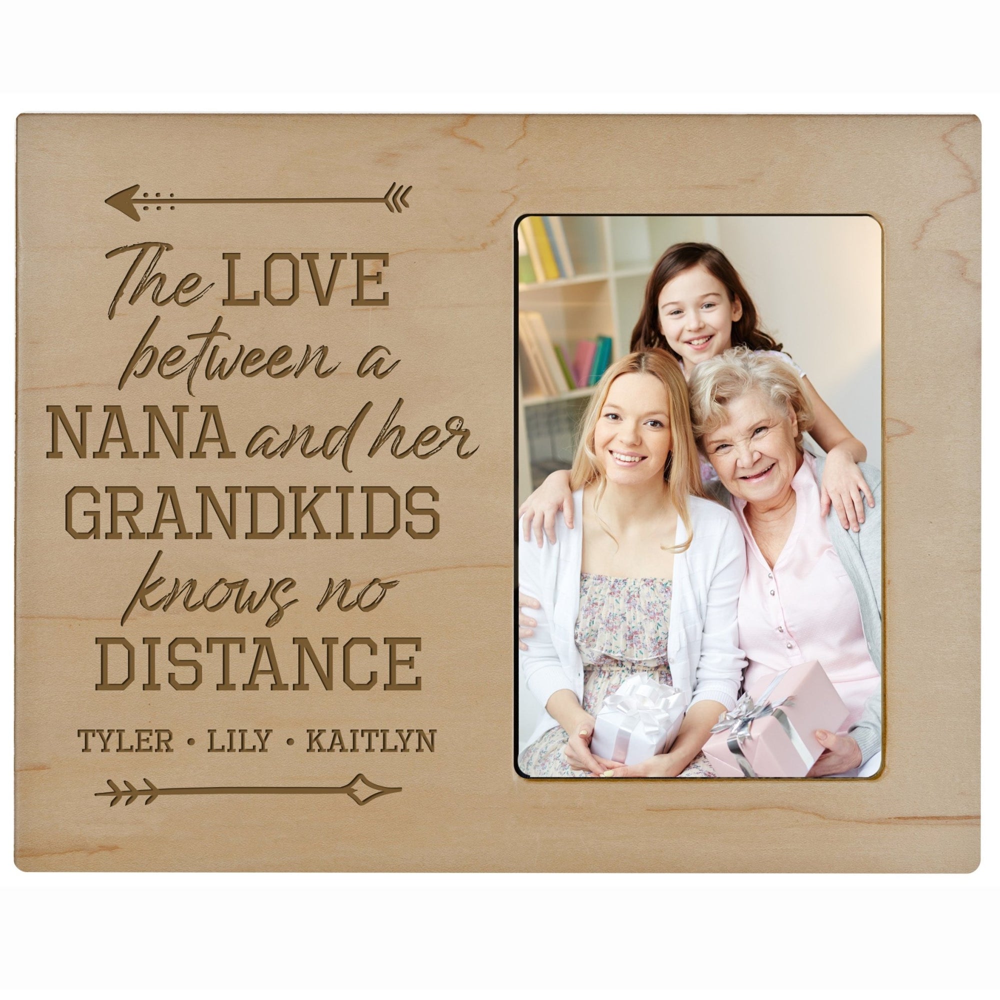 Personalized Mother’s Day Frame Holds 4” x 6” Photo The Love Nana - LifeSong Milestones