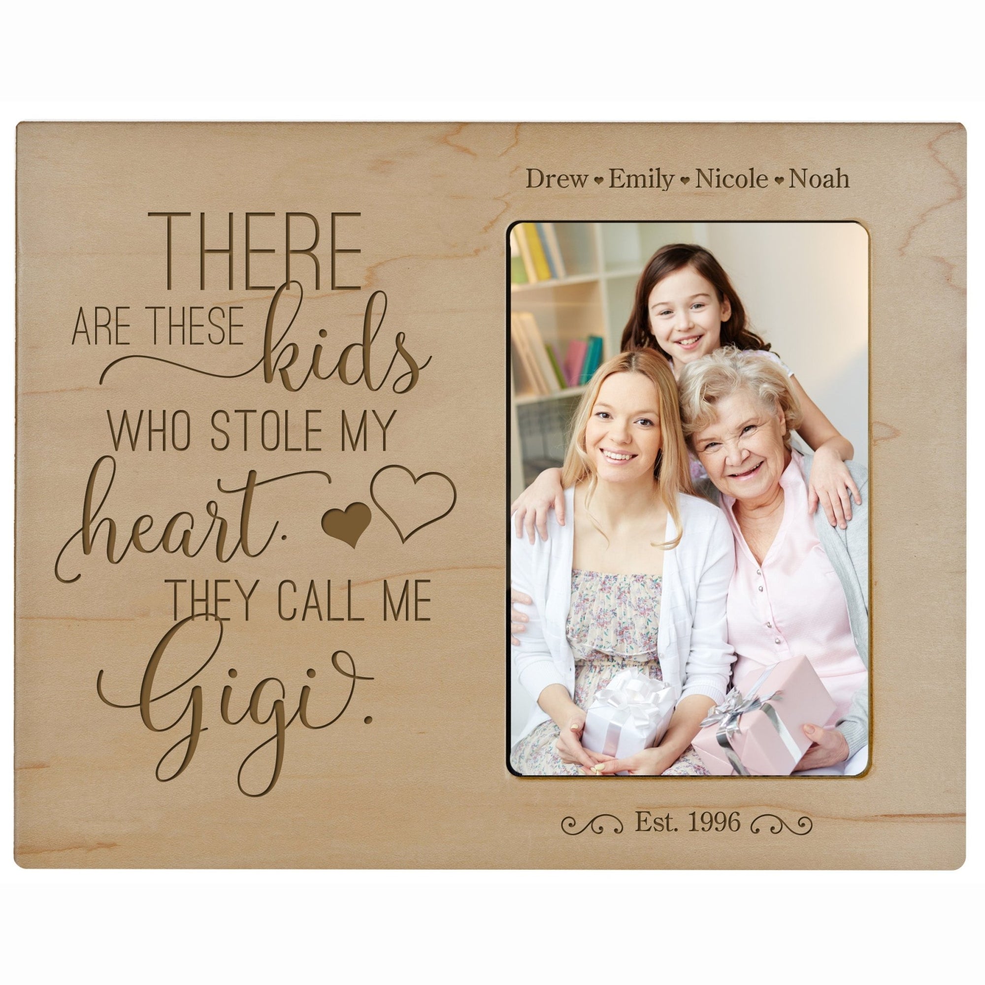Personalized Mother’s Day Frame Holds 4” x 6” Photo These Kids Gigi - LifeSong Milestones