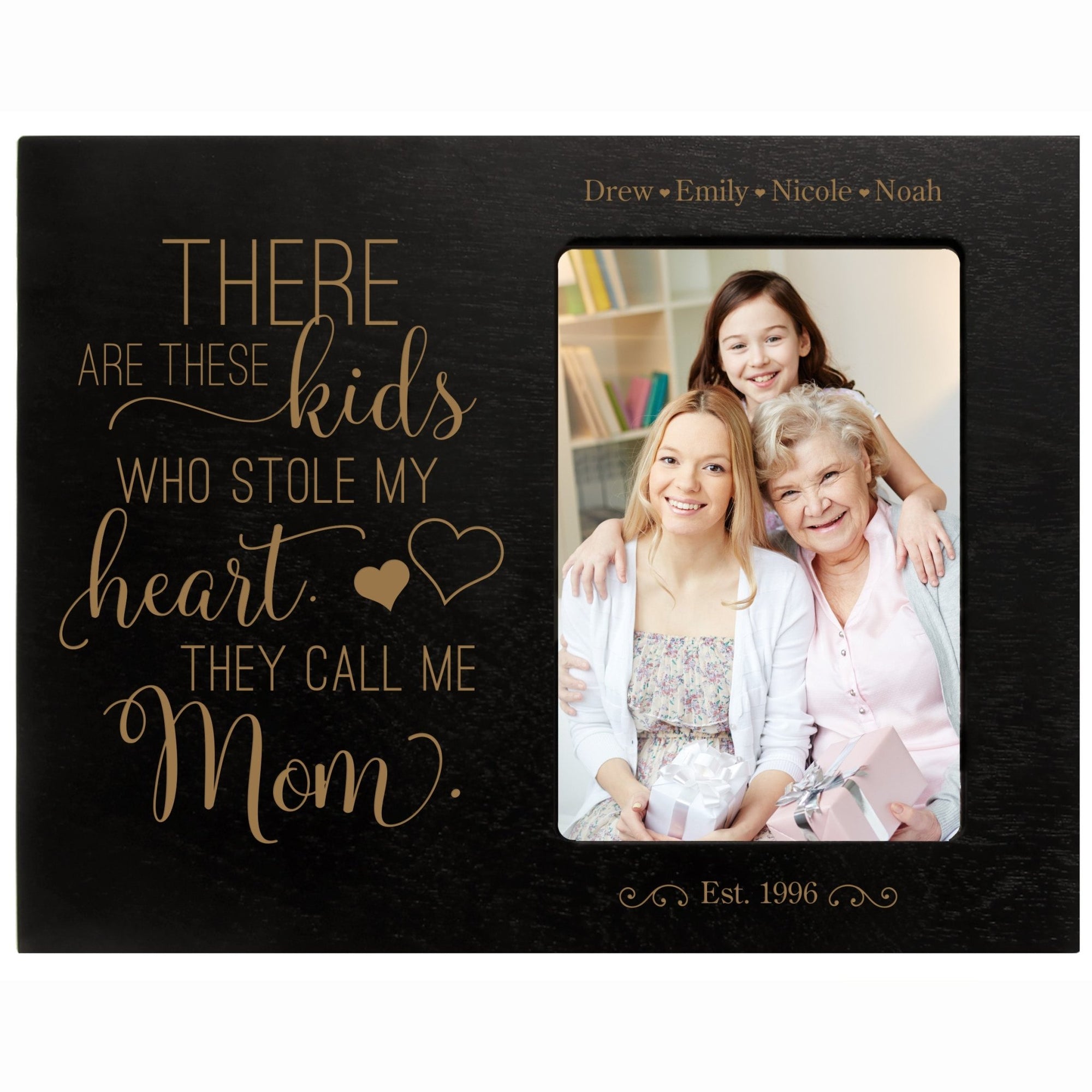 Personalized Mother’s Day Frame Holds 4” x 6” Photo These Kids Mom - LifeSong Milestones