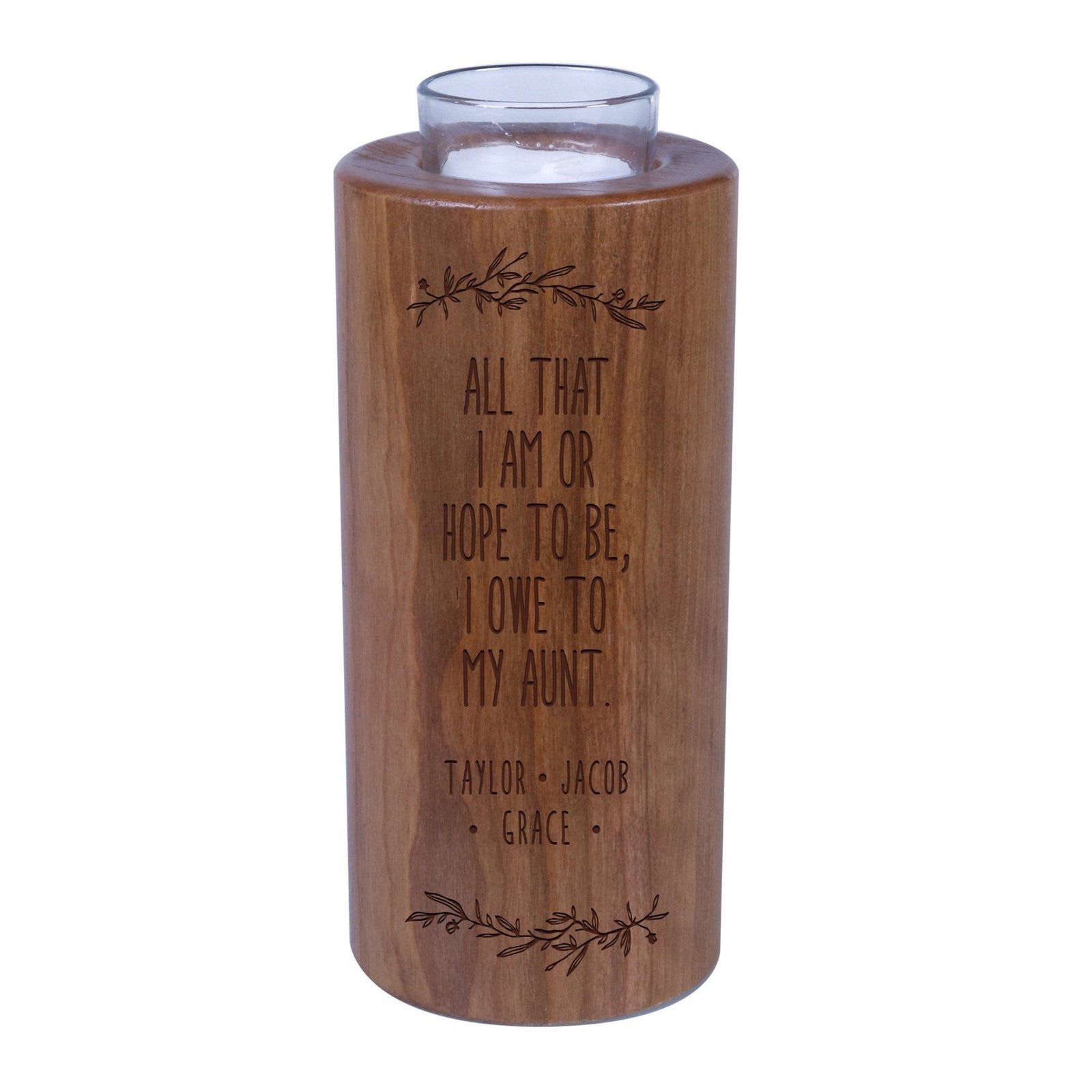 Personalized Mother’s Day Gift All That I Am - Round Candle Holders - LifeSong Milestones