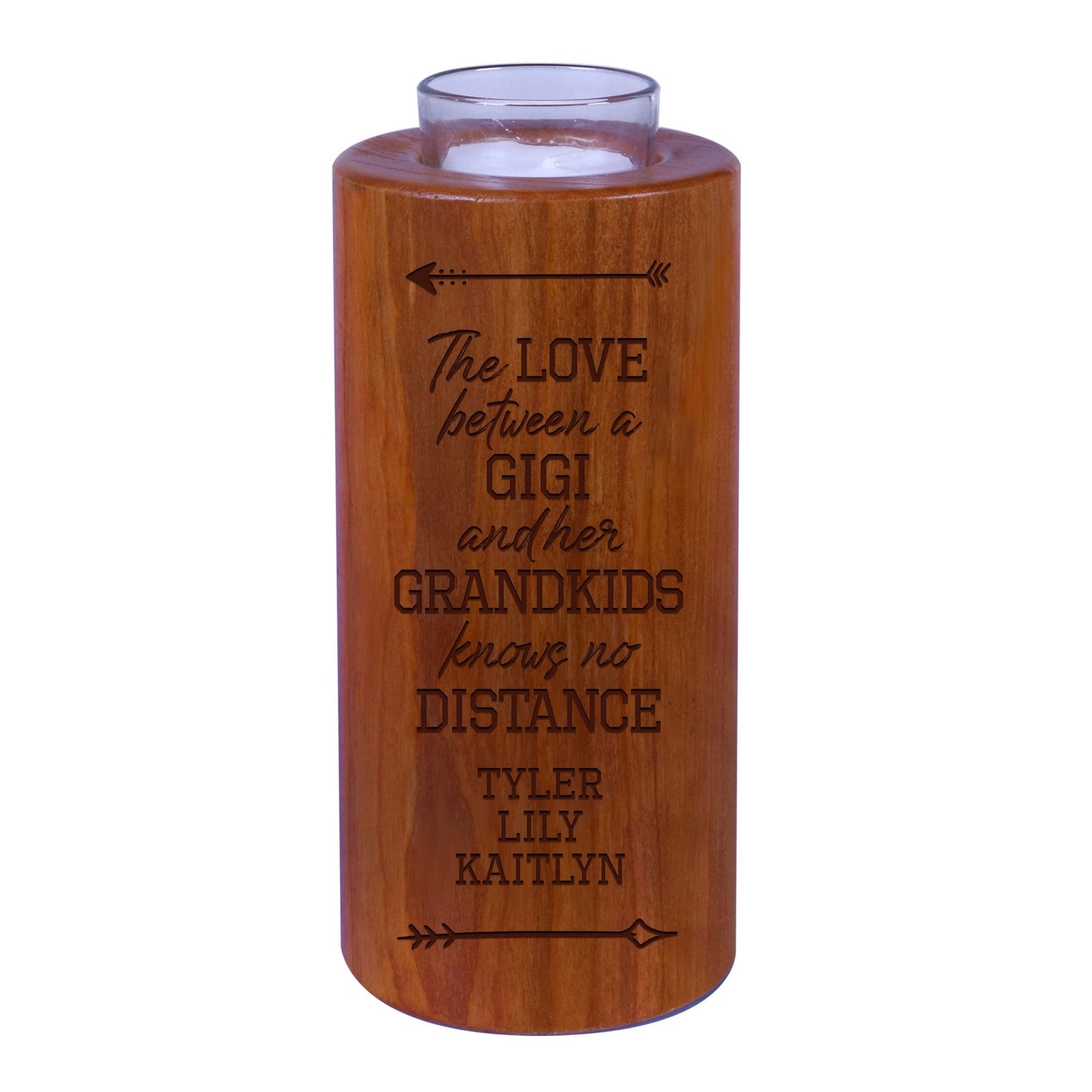 Personalized Mother’s Day Gift Love Between - Round Candle Holder - LifeSong Milestones