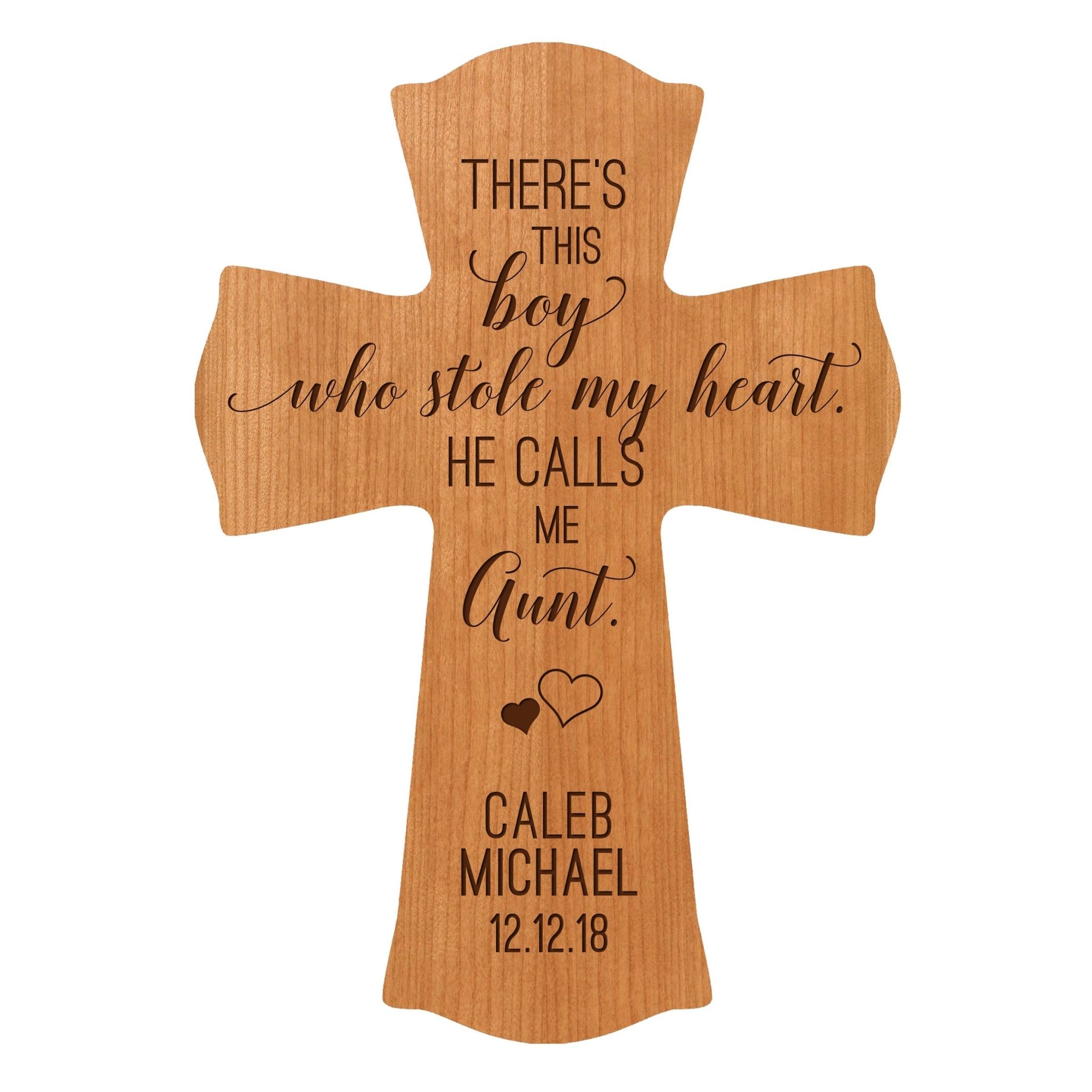 Personalized Mother’s Day Gift There’s This Boy - 8.5x11 Crosses Aunt - LifeSong Milestones