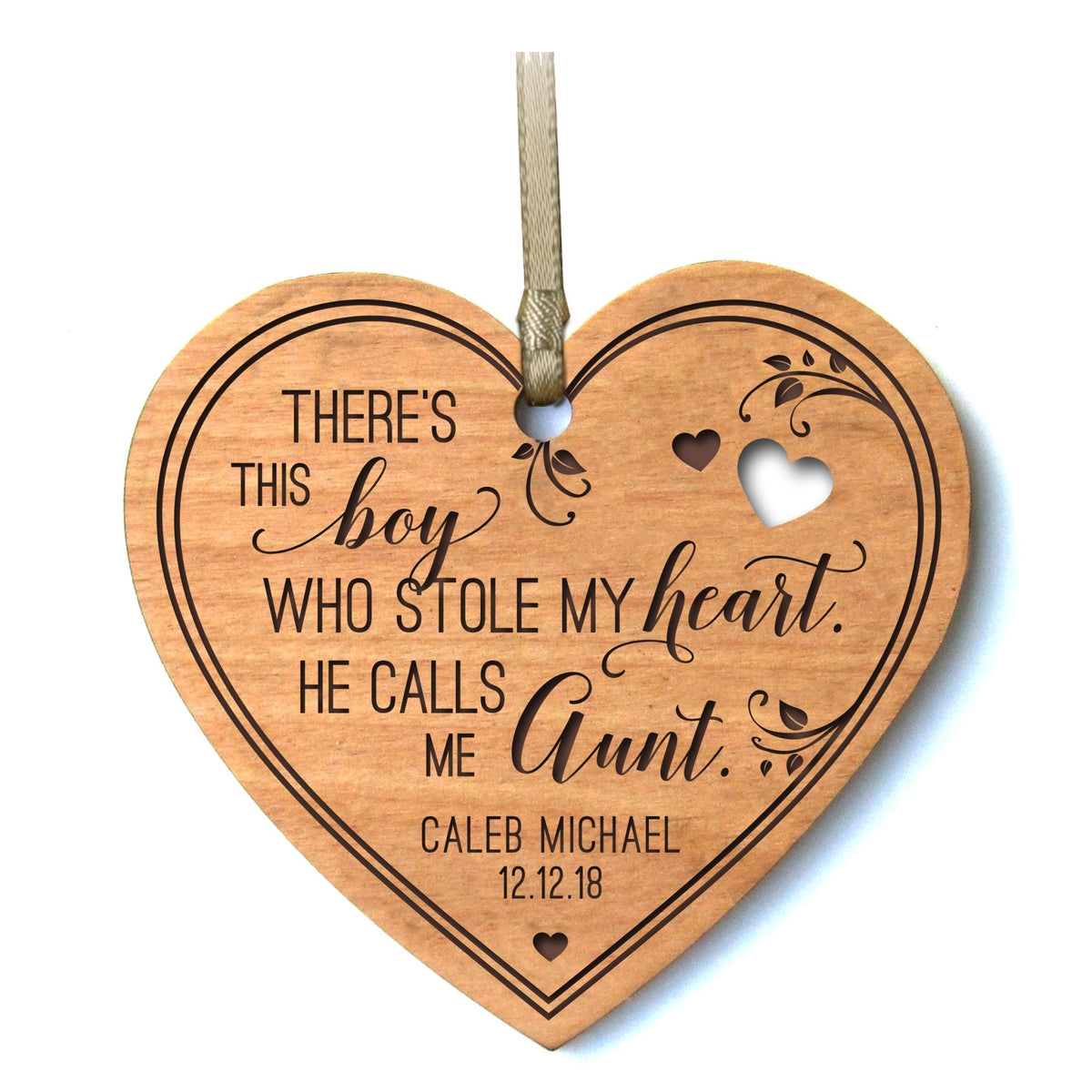 Personalized Mother’s Day Gift There’s This Boy - Heart Ornaments - LifeSong Milestones