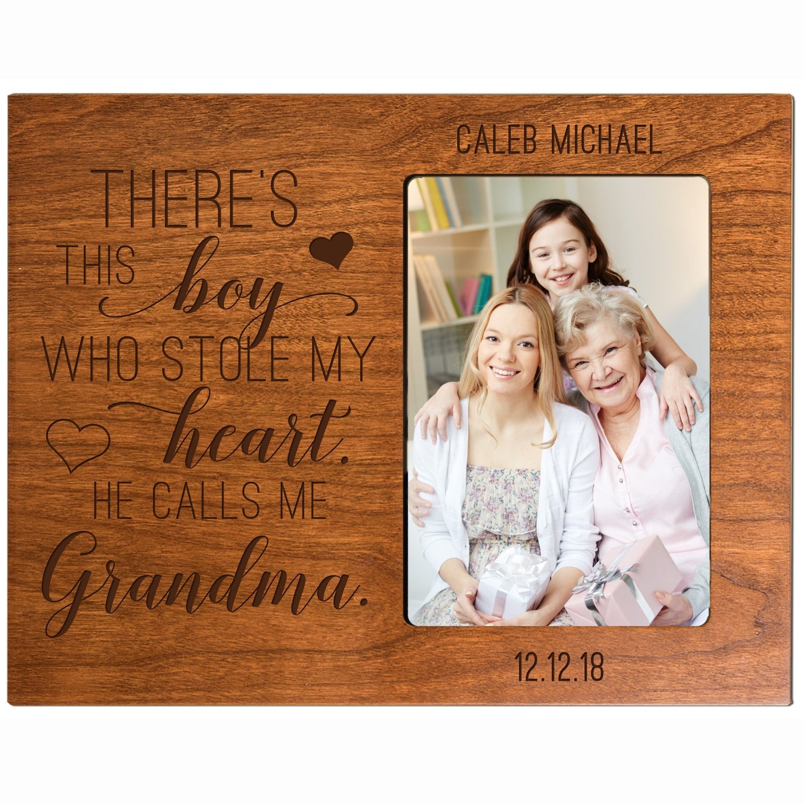 Personalized Mother’s Day Gift There’s This Boy - Vertical Frame Grandma - LifeSong Milestones