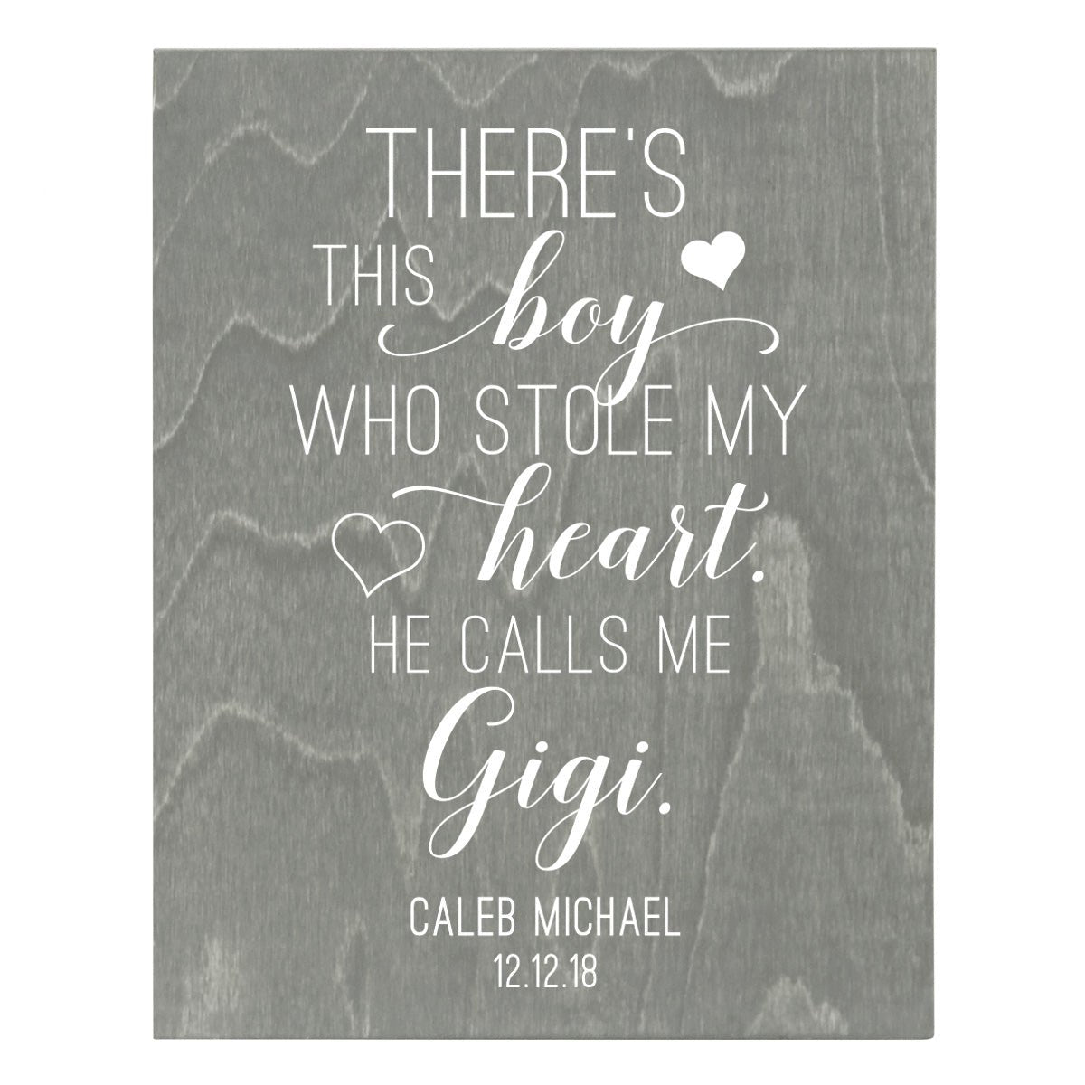 Personalized Mother’s Day Gift There’s This Boy - Wooden Plaques Gigi - LifeSong Milestones