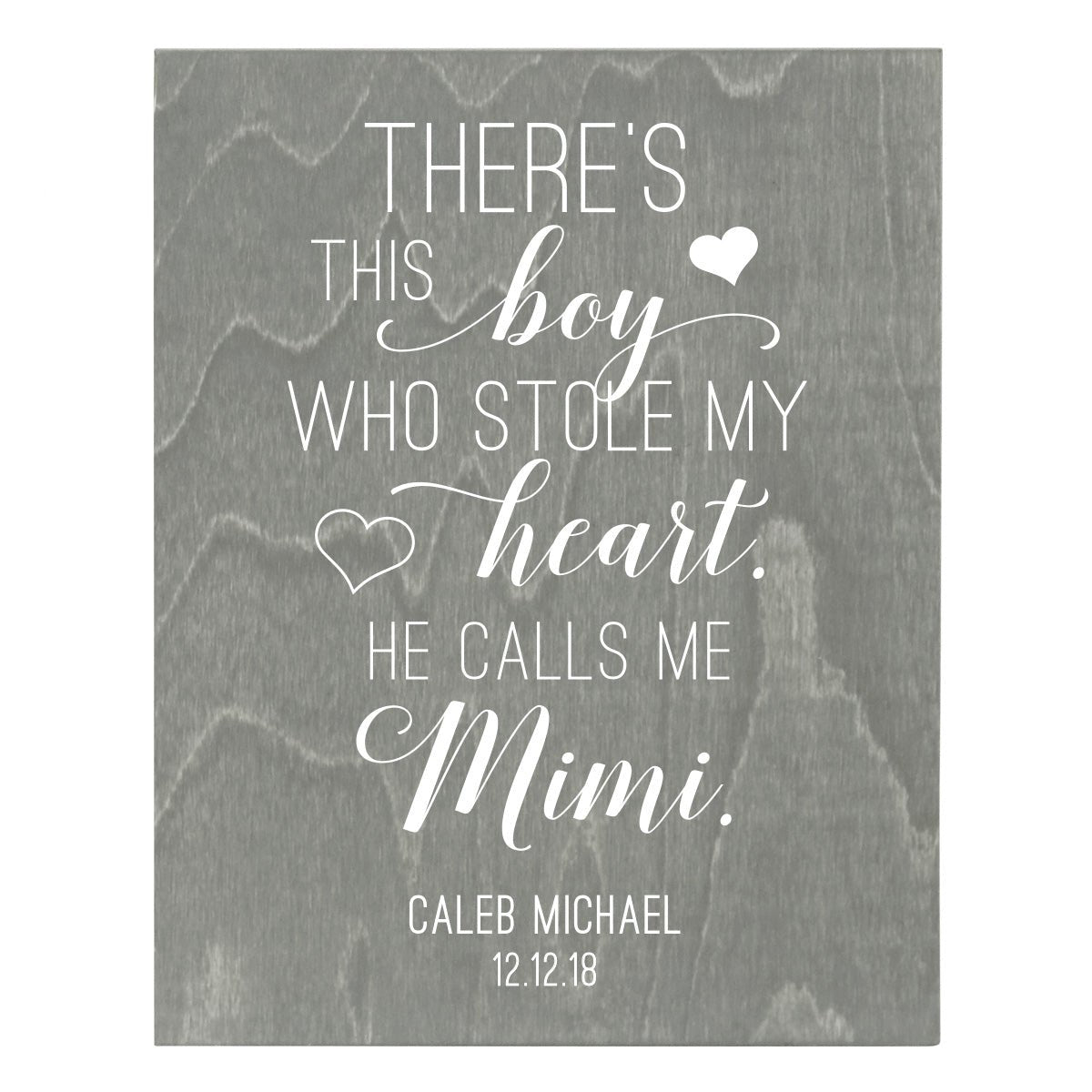 Personalized Mother’s Day Gift There’s This Boy - Wooden Plaques Mimi - LifeSong Milestones