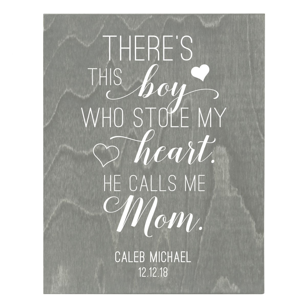 Personalized Mother’s Day Gift There’s This Boy - Wooden Plaques Mom - LifeSong Milestones