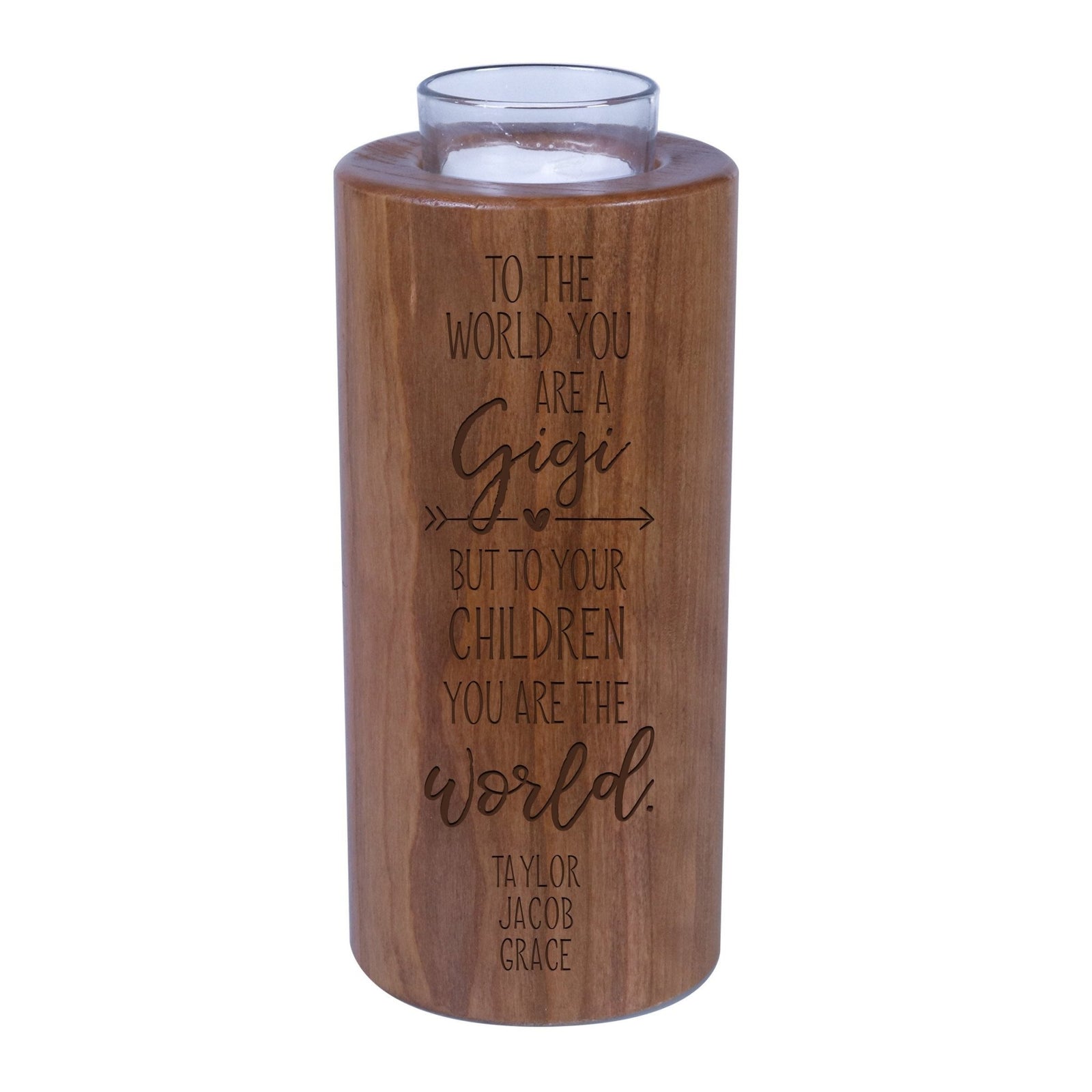 Personalized Mother’s Day Gift To The World - Round Candle Holders - LifeSong Milestones