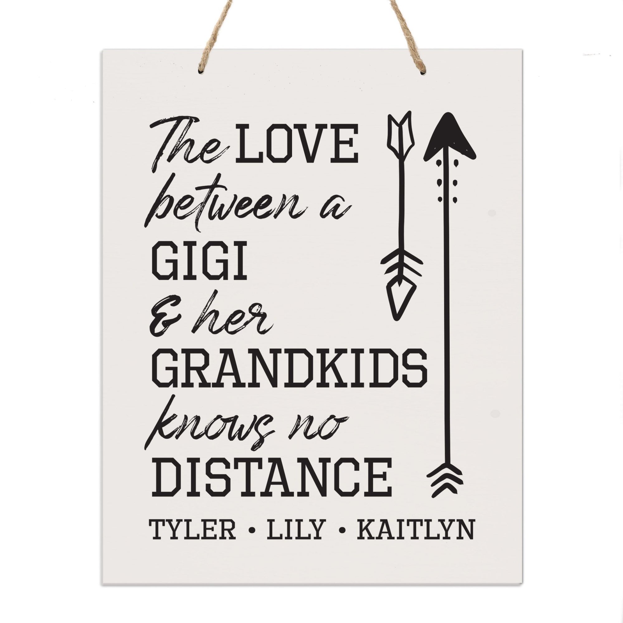 Personalized Mothers Day Gift Wall Hanging Sign - The Love 12x15 - LifeSong Milestones