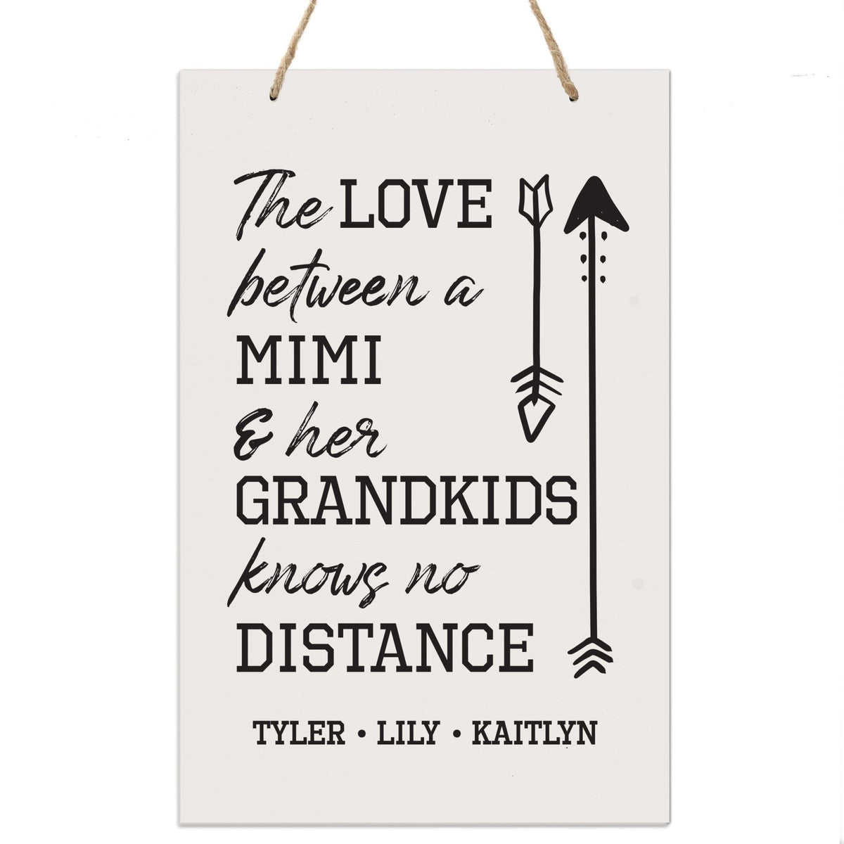 Personalized Mothers Day Gift Wall Hanging Sign - The Love 8x12 - LifeSong Milestones