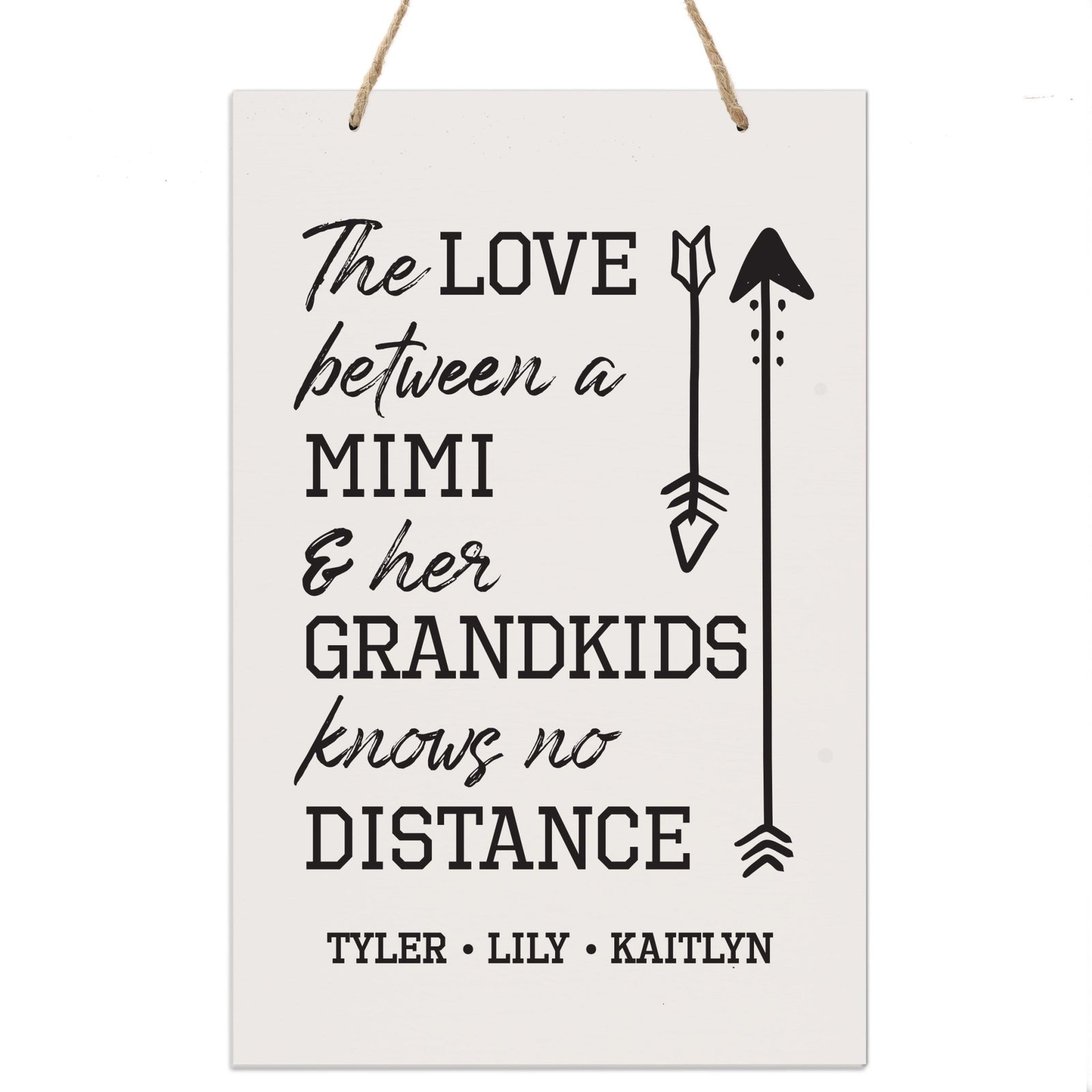 Personalized Mothers Day Gift Wall Hanging Sign - The Love 8x12 - LifeSong Milestones