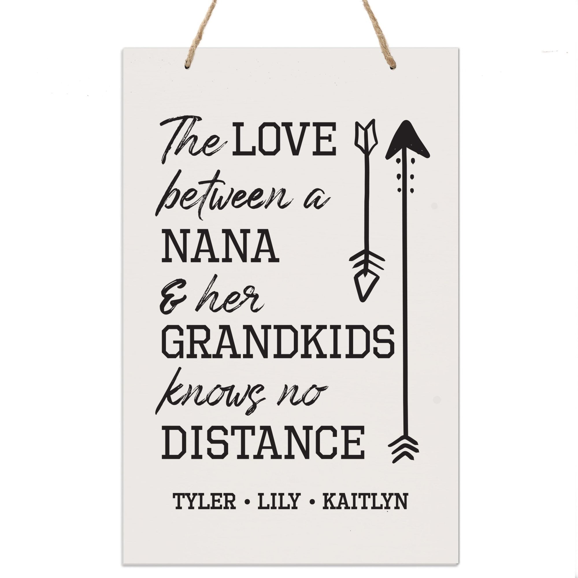 Personalized Mothers Day Gift Wall Hanging Sign - The Love 8x12 - LifeSong Milestones