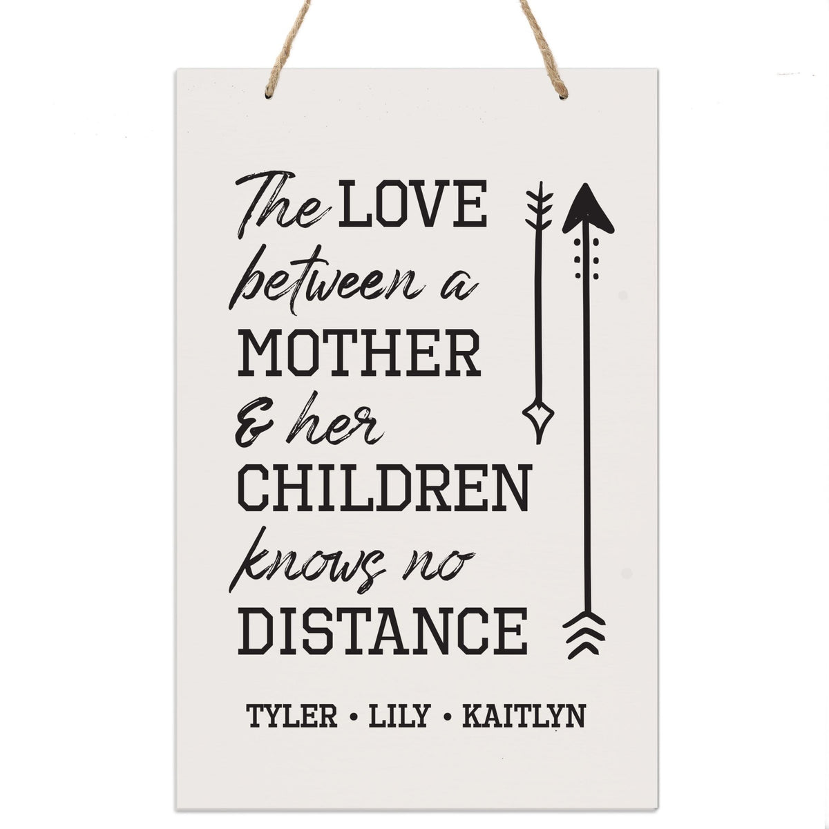 Personalized Mothers Day Gift Wall Hanging Sign - The Love 8x12 - LifeSong Milestones