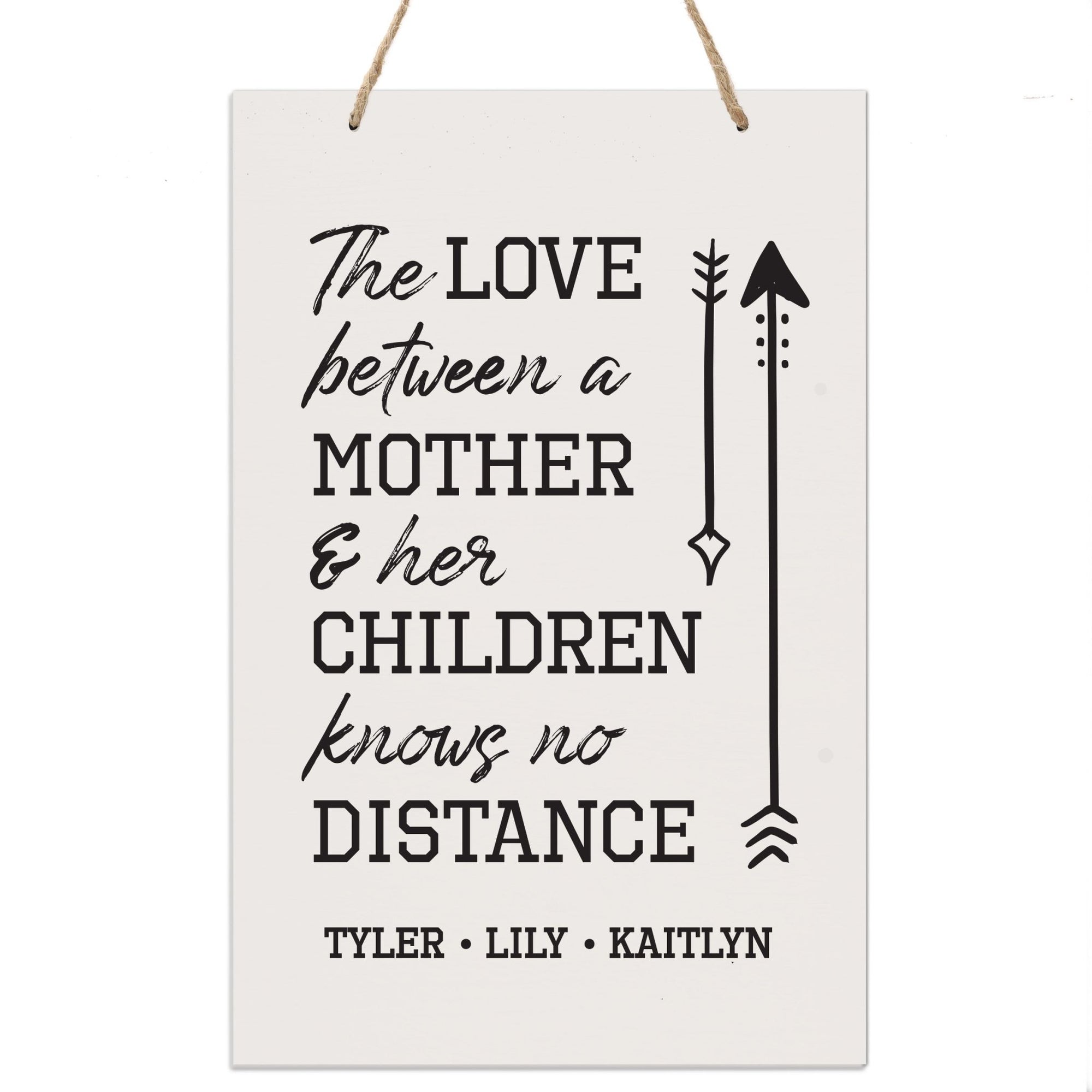 Personalized Mothers Day Gift Wall Hanging Sign - The Love 8x12 - LifeSong Milestones