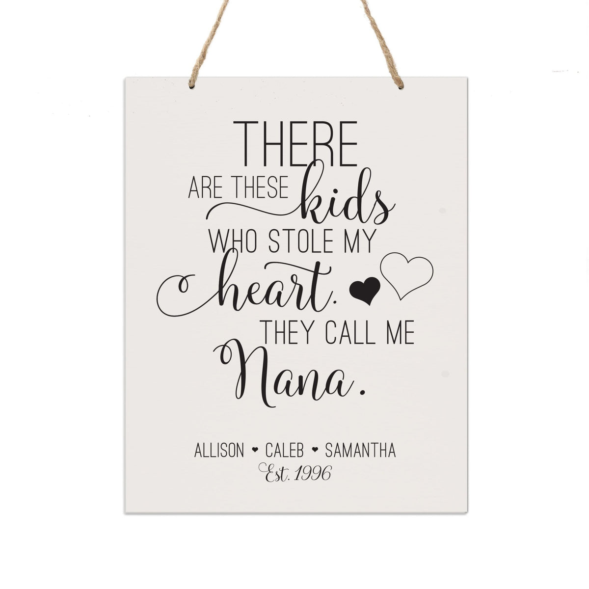 Personalized Mothers Day Gift Wall Hanging Sign - These Kids 12x15 - LifeSong Milestones