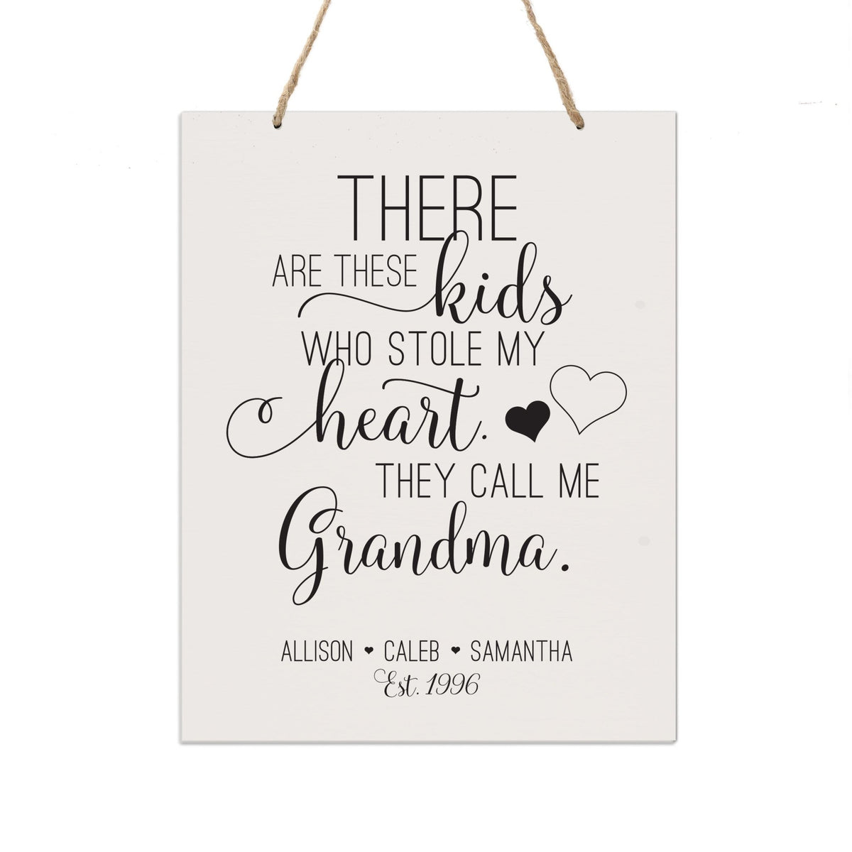 Personalized Mothers Day Gift Wall Hanging Sign - These Kids 12x15 - LifeSong Milestones