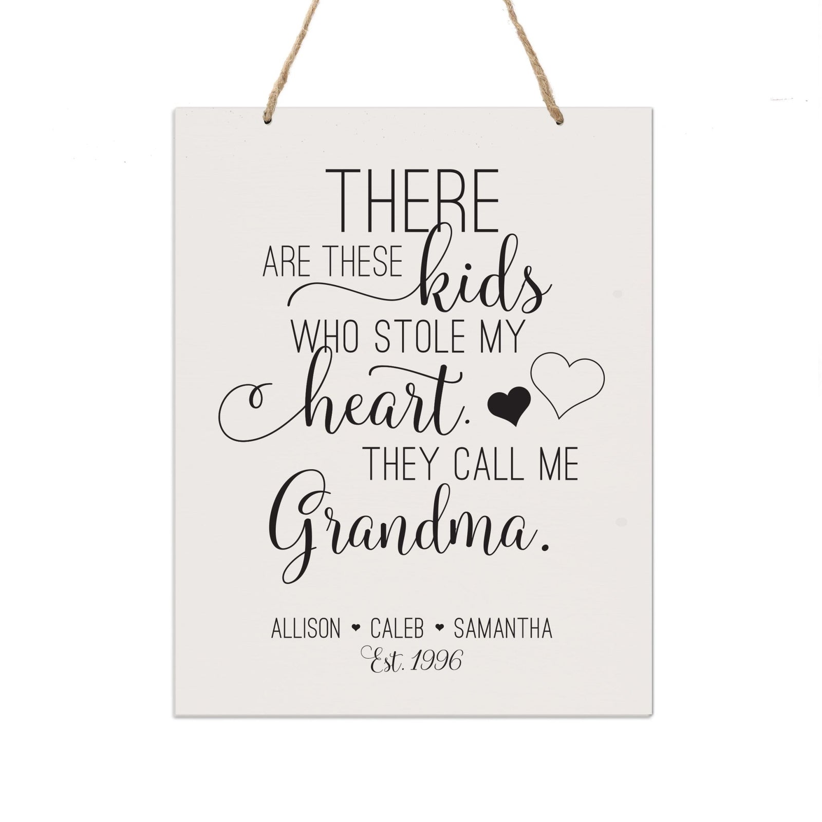 Personalized Mothers Day Gift Wall Hanging Sign - These Kids 12x15 - LifeSong Milestones