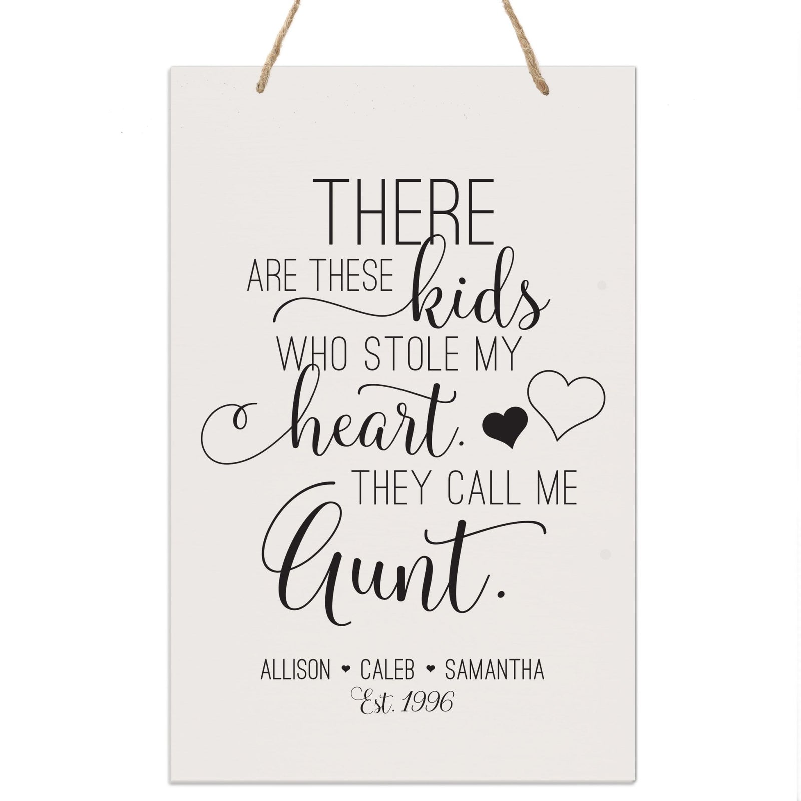 Personalized Mothers Day Gift Wall Hanging Sign - These Kids 8x12 - LifeSong Milestones