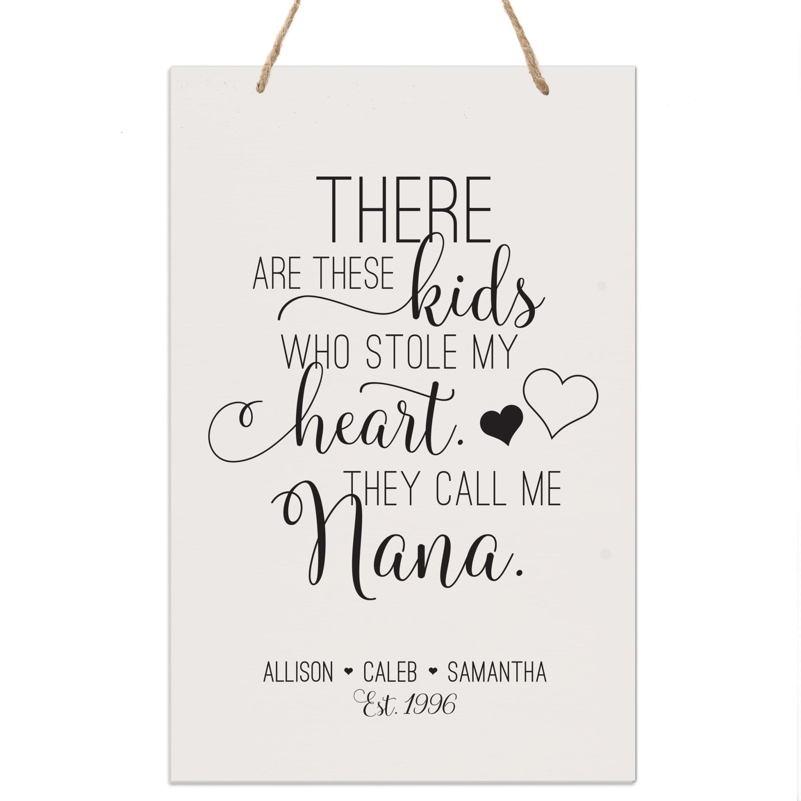 Personalized Mothers Day Gift Wall Hanging Sign - These Kids 8x12 - LifeSong Milestones