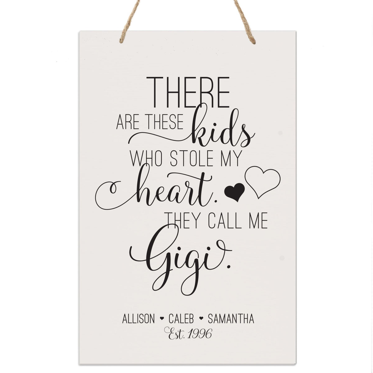 Personalized Mothers Day Gift Wall Hanging Sign - These Kids 8x12 - LifeSong Milestones