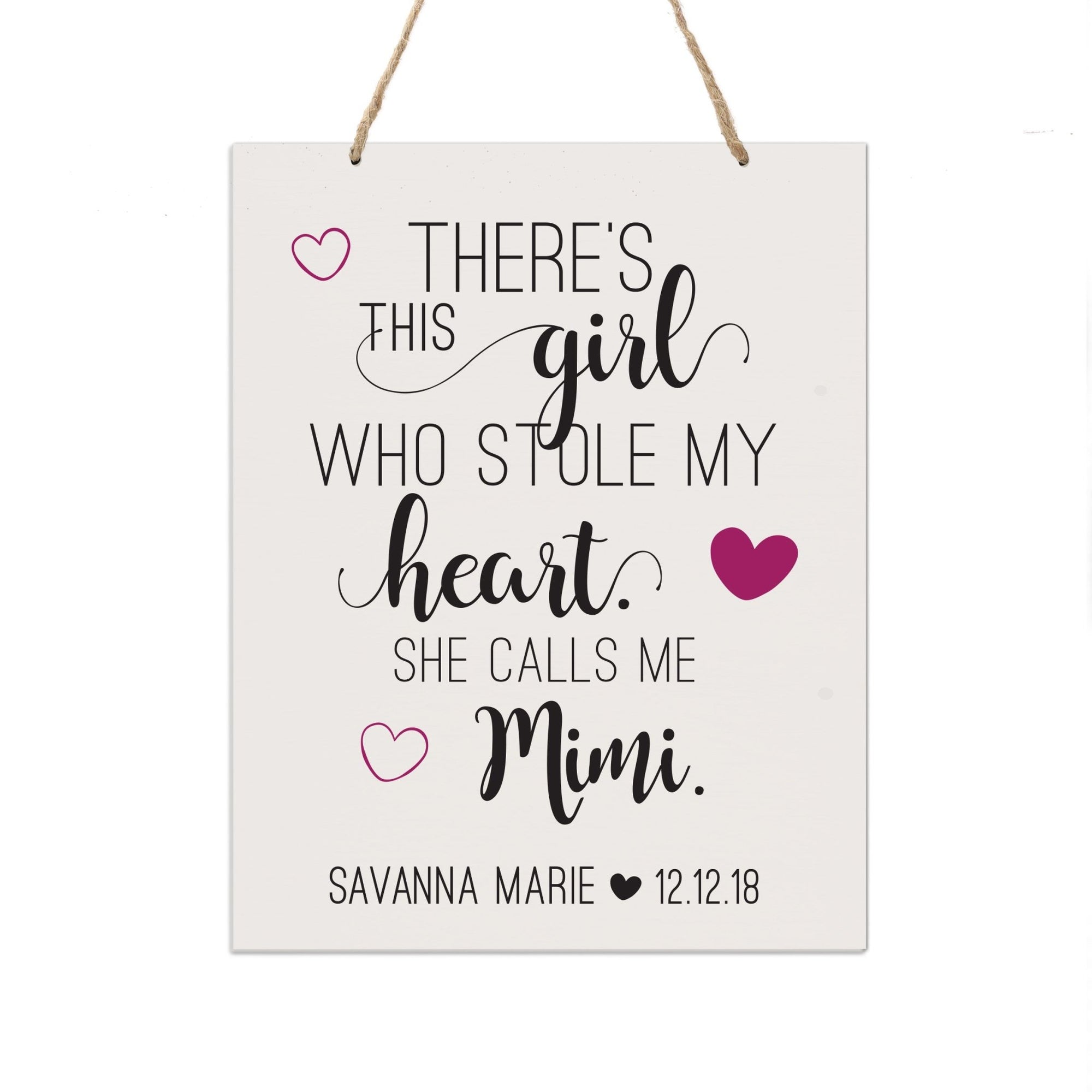 Personalized Mothers Day Gift Wall Hanging Sign - This Girl 12x15 - LifeSong Milestones