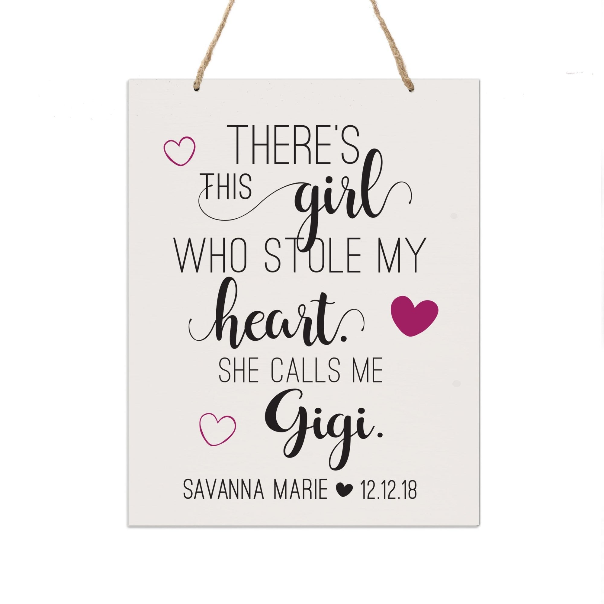 Personalized Mothers Day Gift Wall Hanging Sign - This Girl 12x15 - LifeSong Milestones