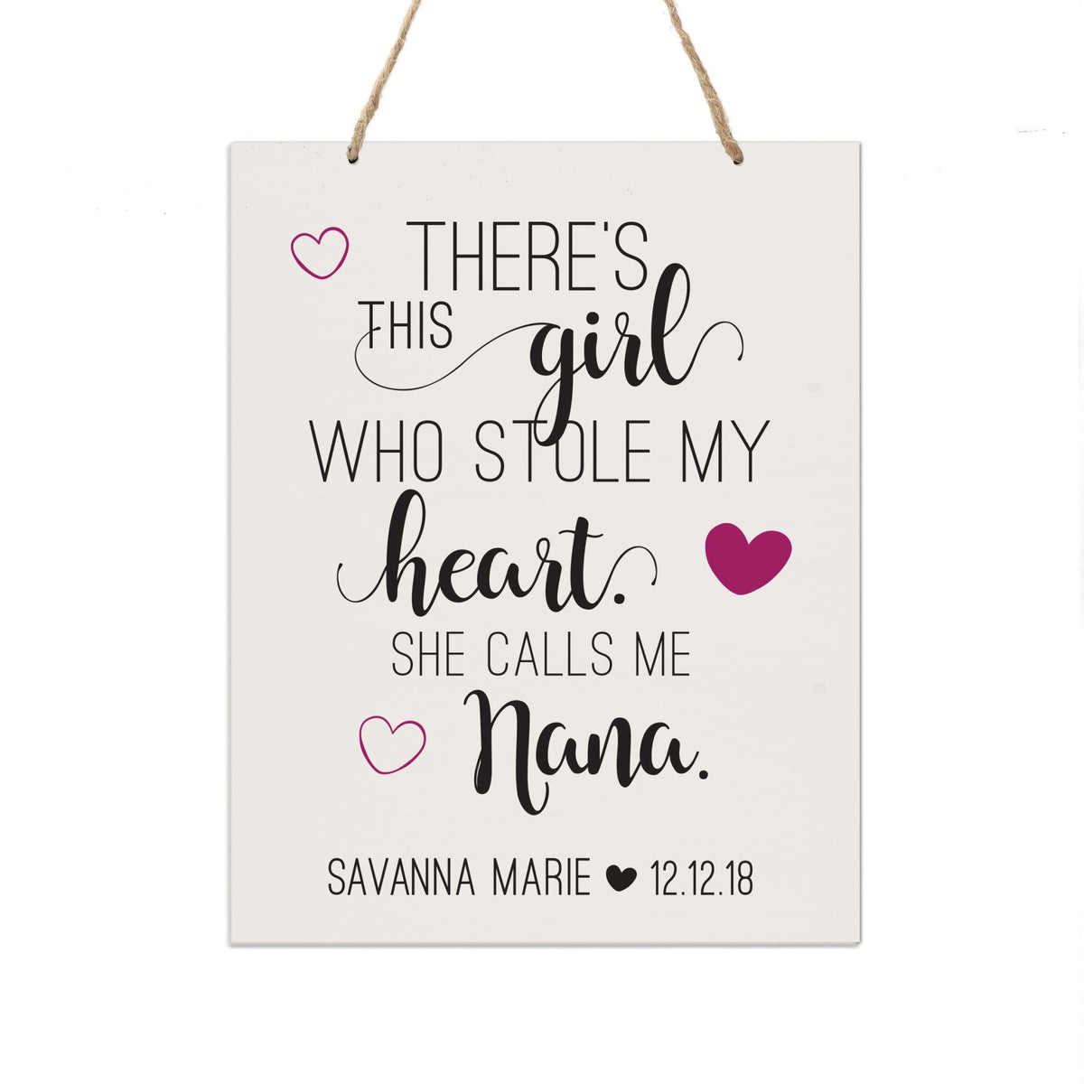 Personalized Mothers Day Gift Wall Hanging Sign - This Girl 12x15 - LifeSong Milestones