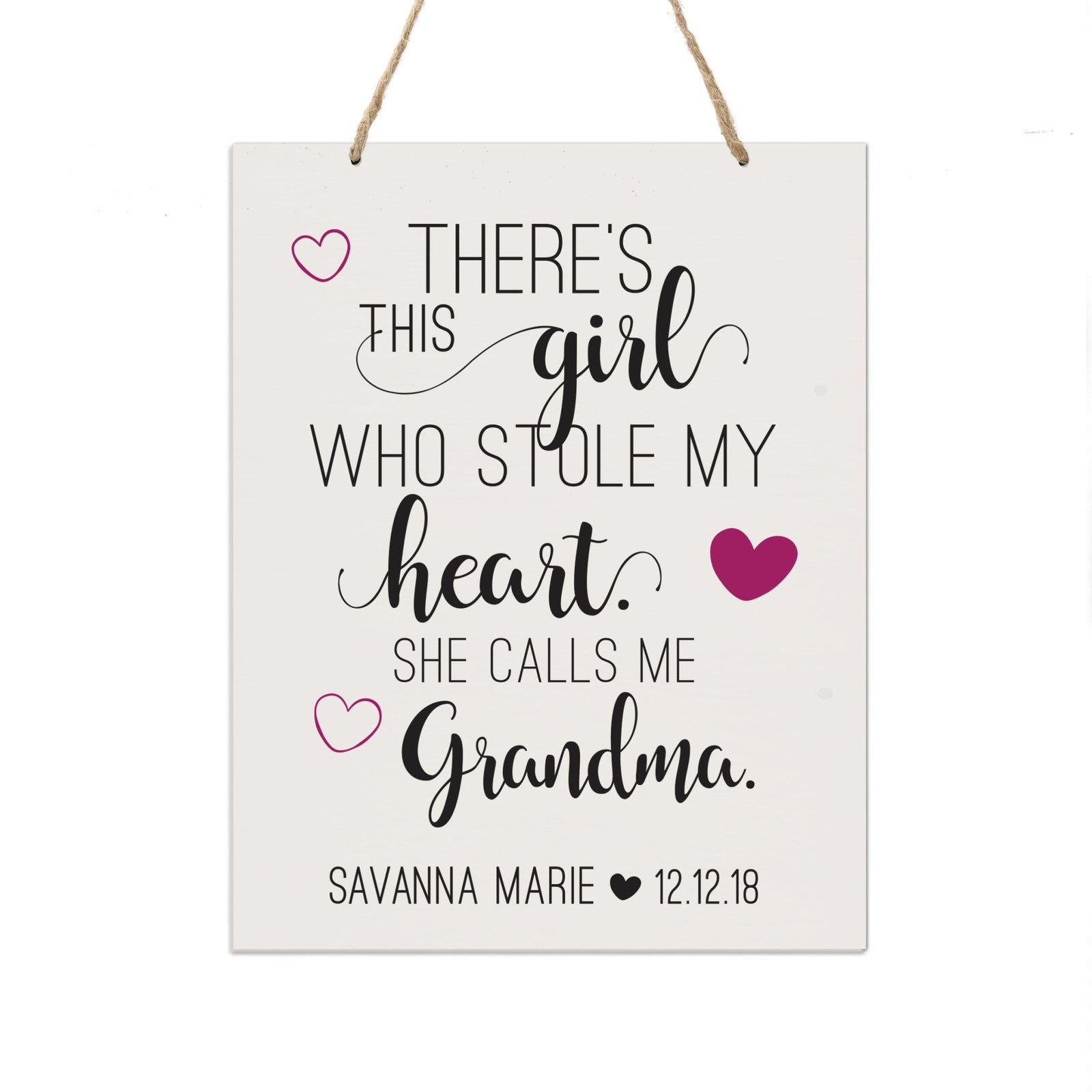 Personalized Mothers Day Gift Wall Hanging Sign - This Girl 12x15 - LifeSong Milestones
