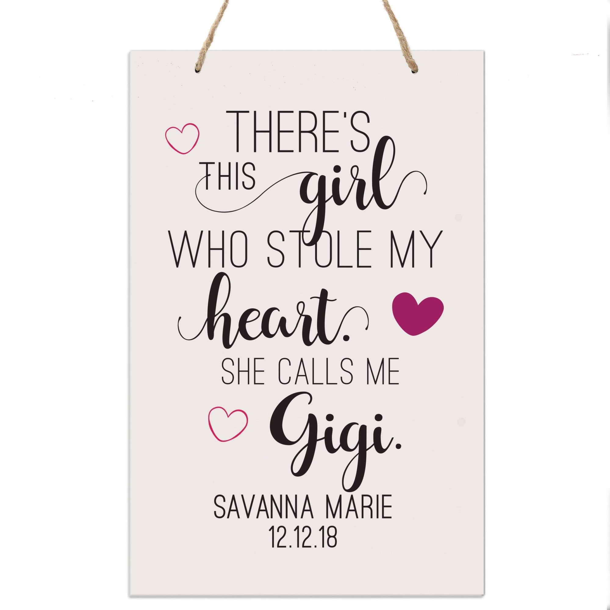 Personalized Mothers Day Gift Wall Hanging Sign - This Girl 8x12 - LifeSong Milestones
