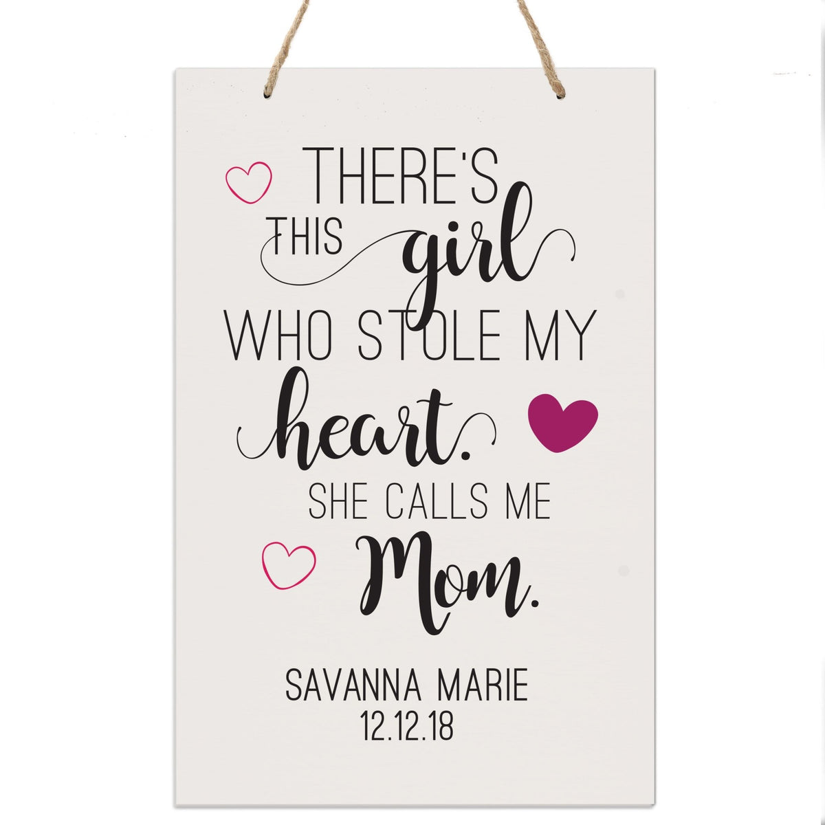 Personalized Mothers Day Gift Wall Hanging Sign - This Girl 8x12 - LifeSong Milestones