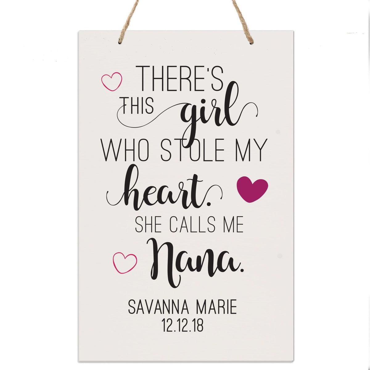 Personalized Mothers Day Gift Wall Hanging Sign - This Girl 8x12 - LifeSong Milestones