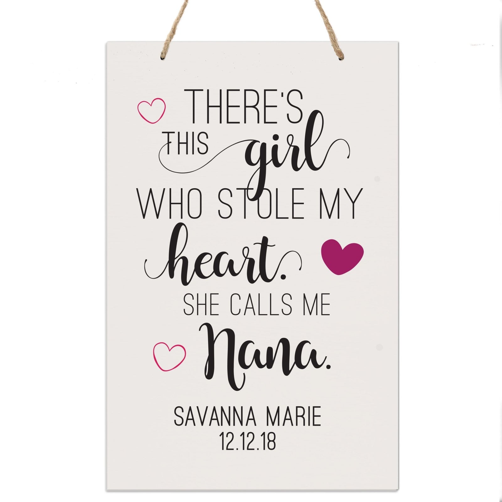 Personalized Mothers Day Gift Wall Hanging Sign - This Girl 8x12 - LifeSong Milestones
