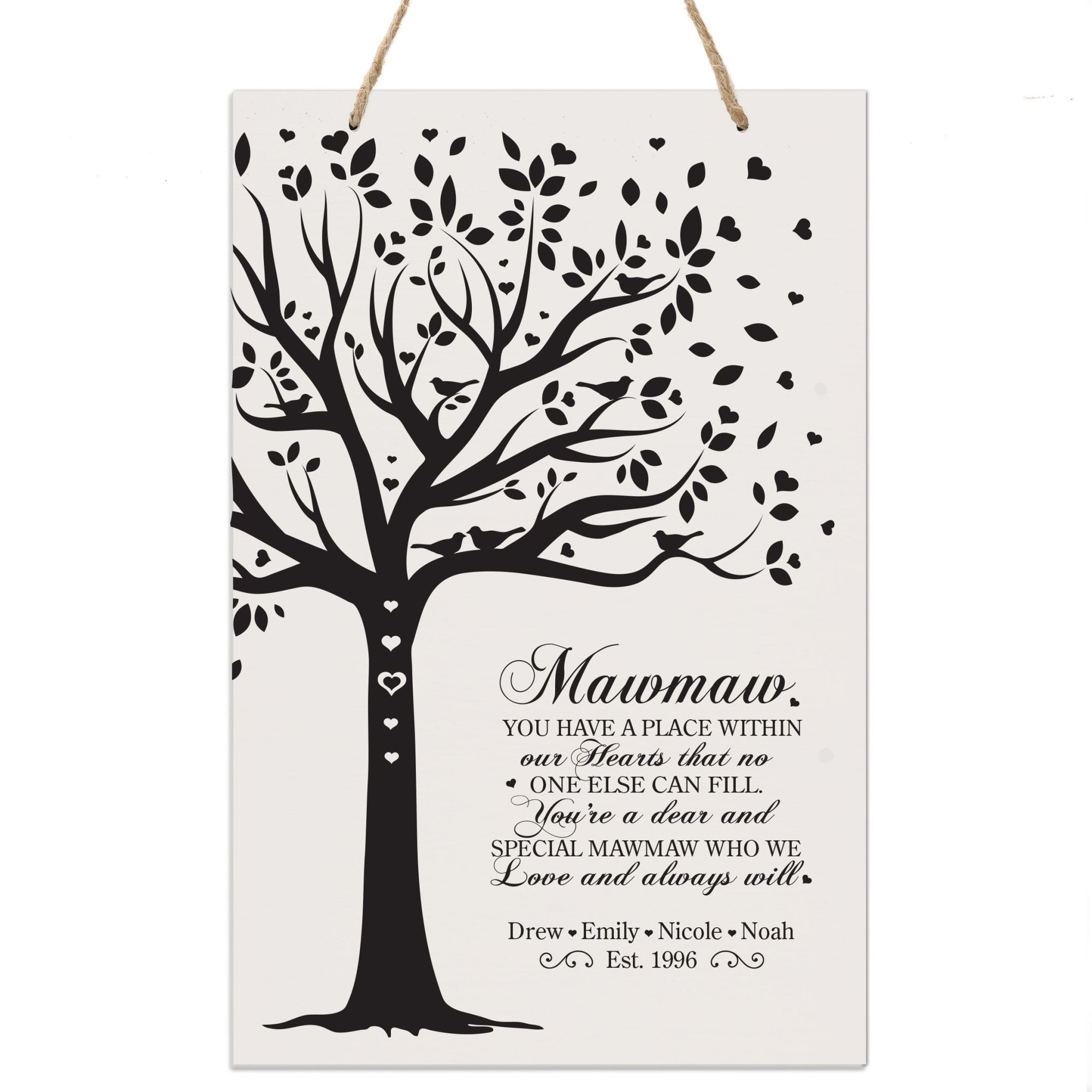 Personalized Mothers Day Gift Wall Hanging Sign -You Have a Place 8x12 - LifeSong Milestones
