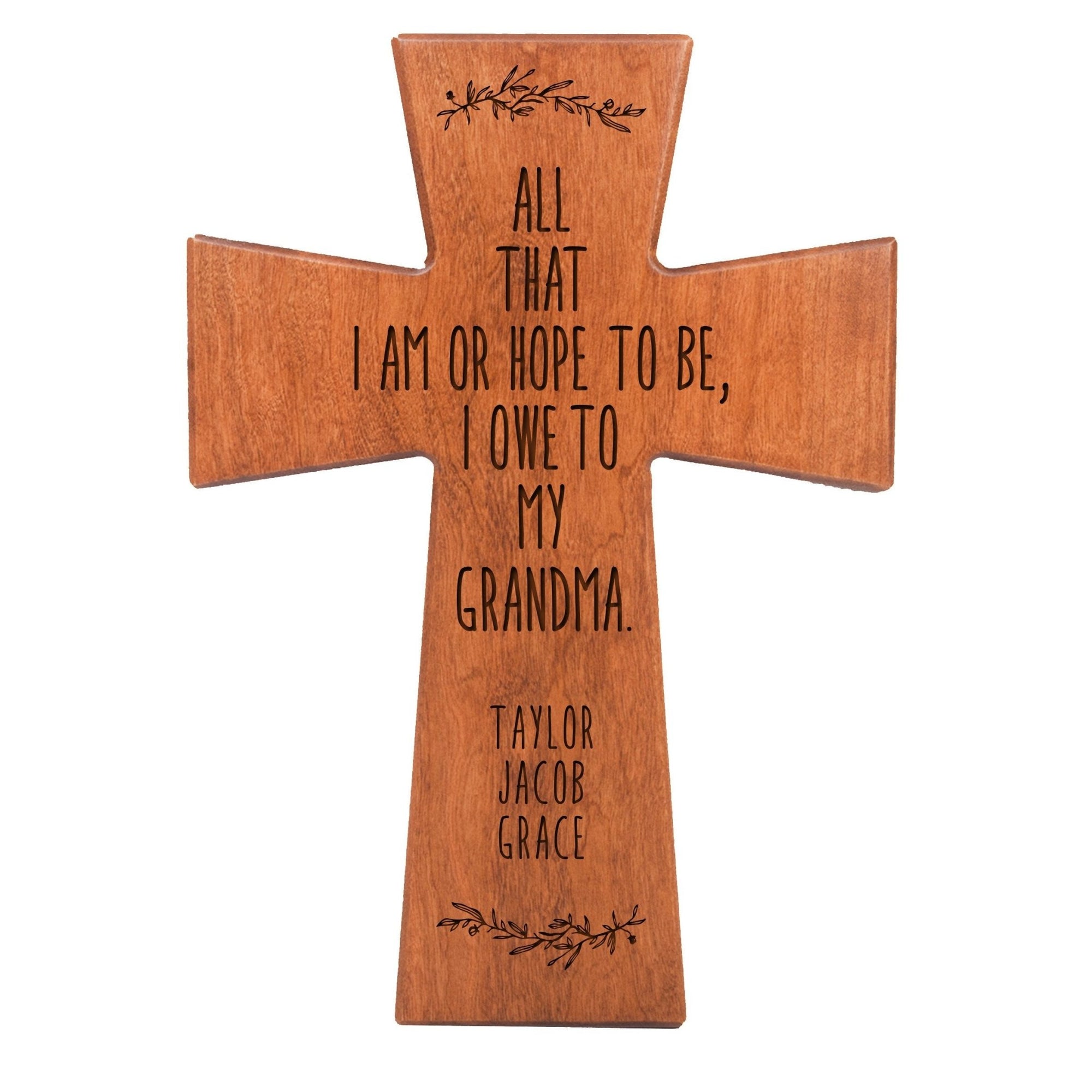 Personalized Mother’s Day Grandma All That I Am - 12x17 Crosses - LifeSong Milestones