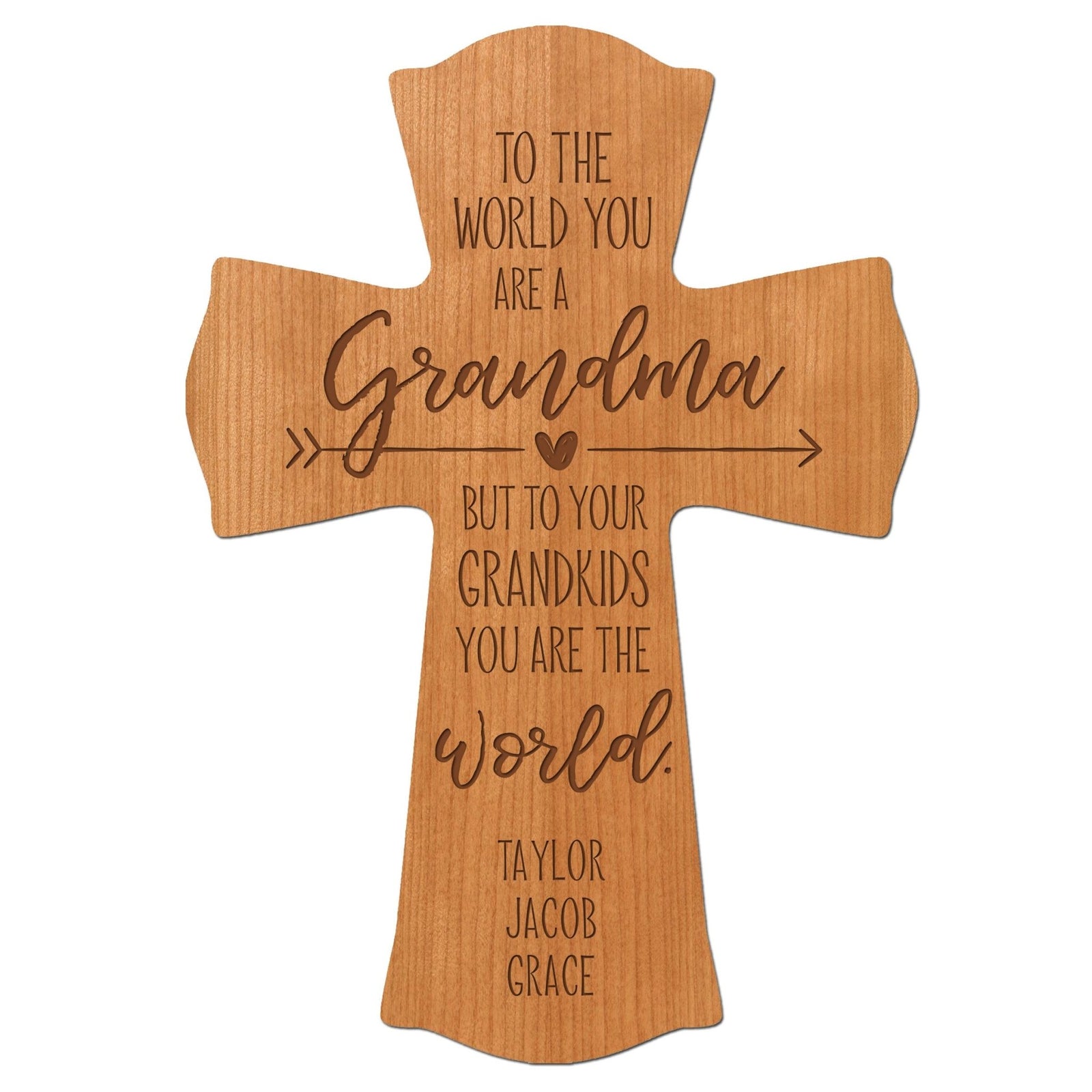 Personalized Mother’s Day Grandma To The World - 8.5x11 Crosses - LifeSong Milestones