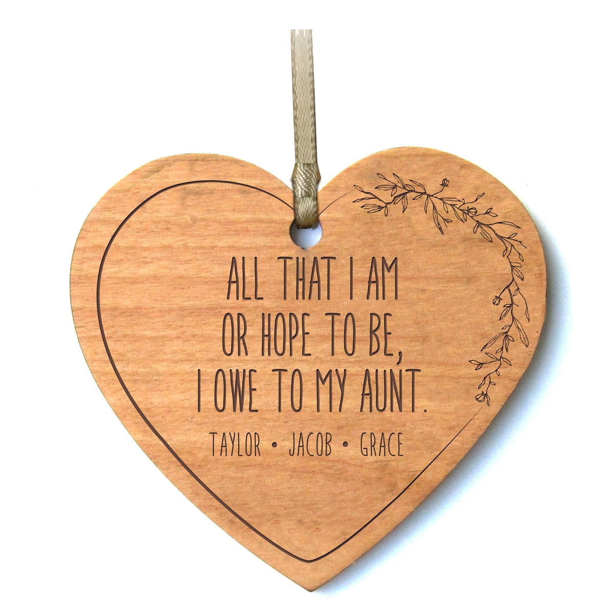 Personalized Mother&#39;s Day Heart Ornament Gift - All That I Am - LifeSong Milestones