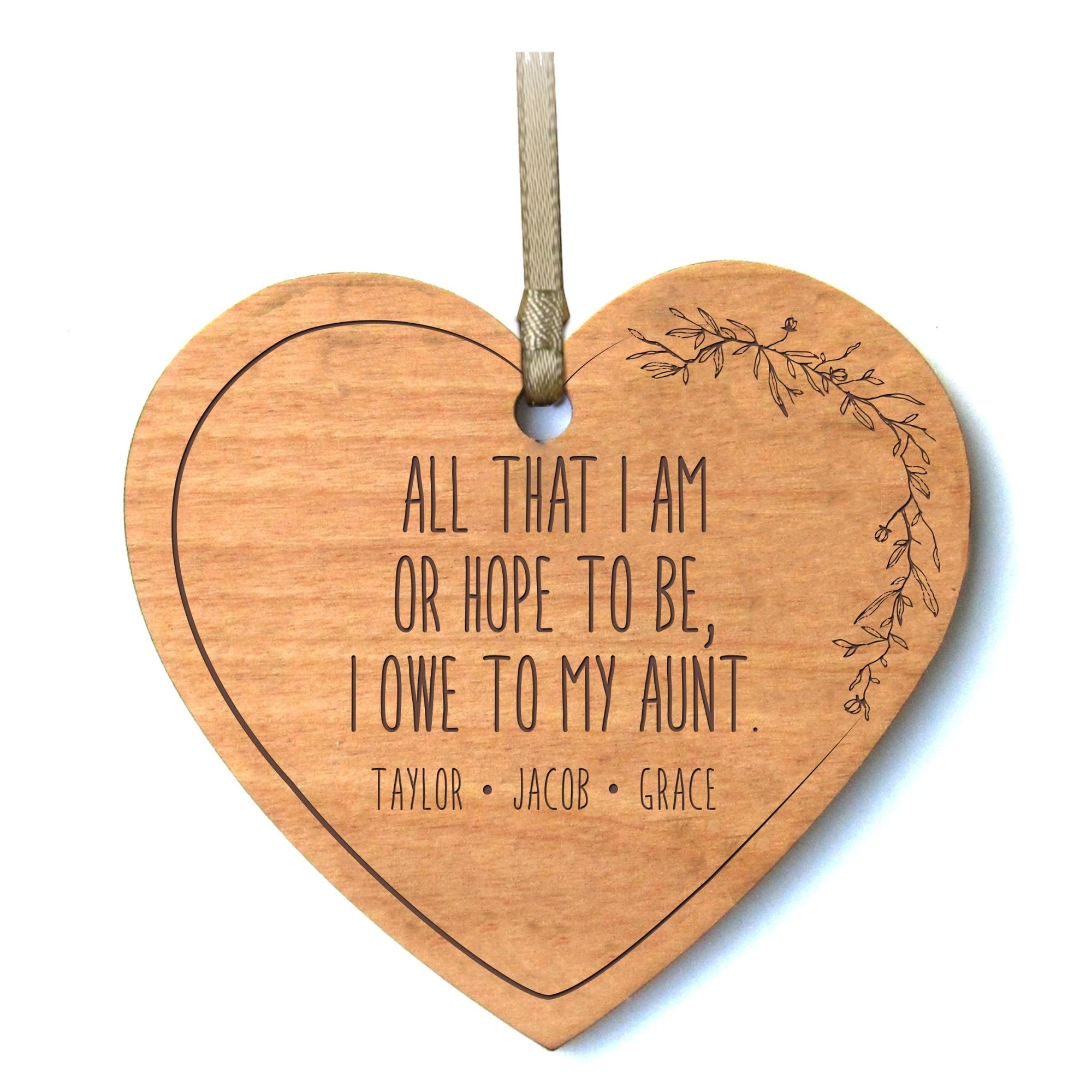 Personalized Mother's Day Heart Ornament Gift - All That I Am - LifeSong Milestones