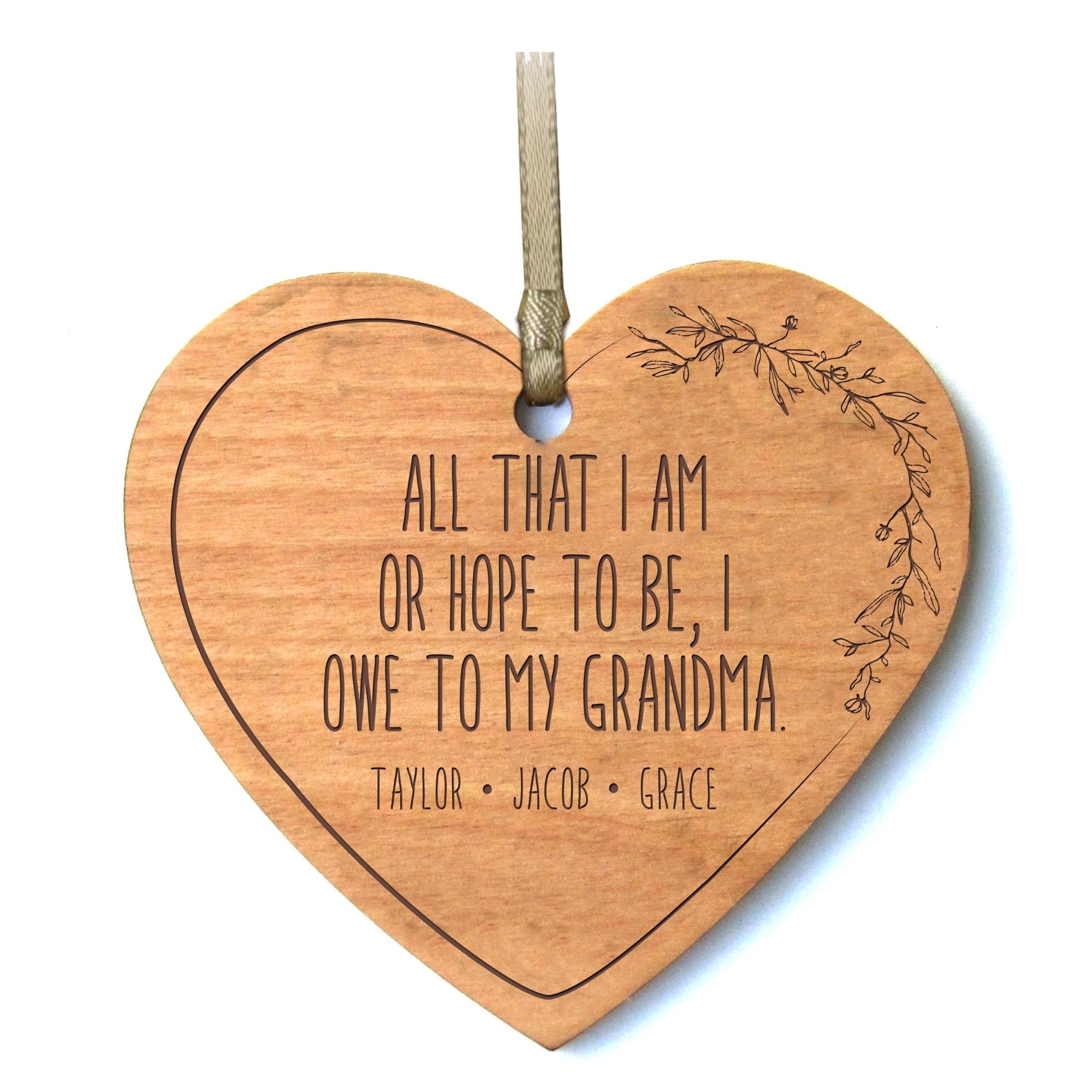 Personalized Mother's Day Heart Ornament Gift - All That I Am - LifeSong Milestones
