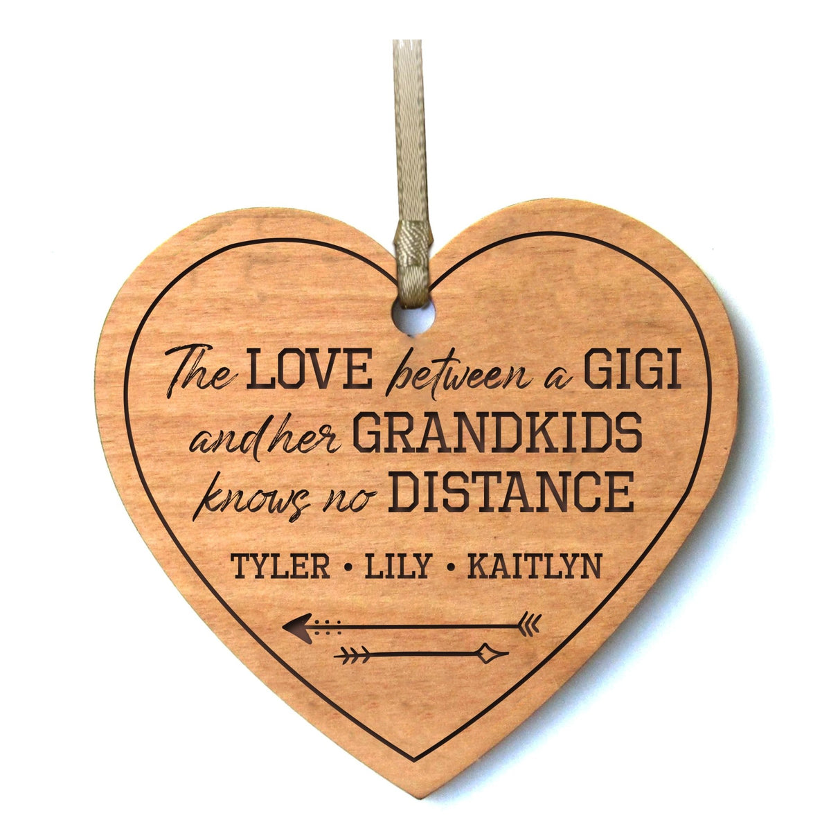 Personalized Mother&#39;s Day Heart Ornament Gift - The Love Between - LifeSong Milestones