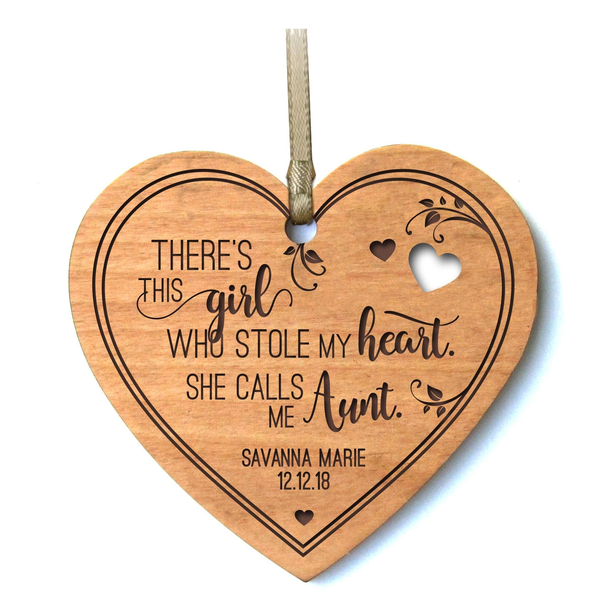 Personalized Mother&#39;s Day Heart Ornament Gift - There&#39;s This Girl - LifeSong Milestones