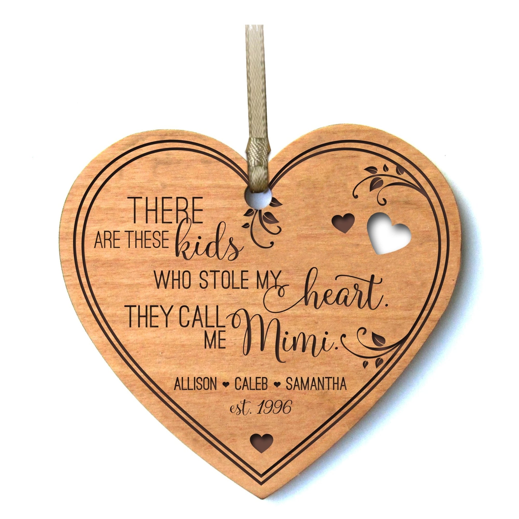 Personalized Mother's Day Heart Ornament Gift - These Kids - LifeSong Milestones