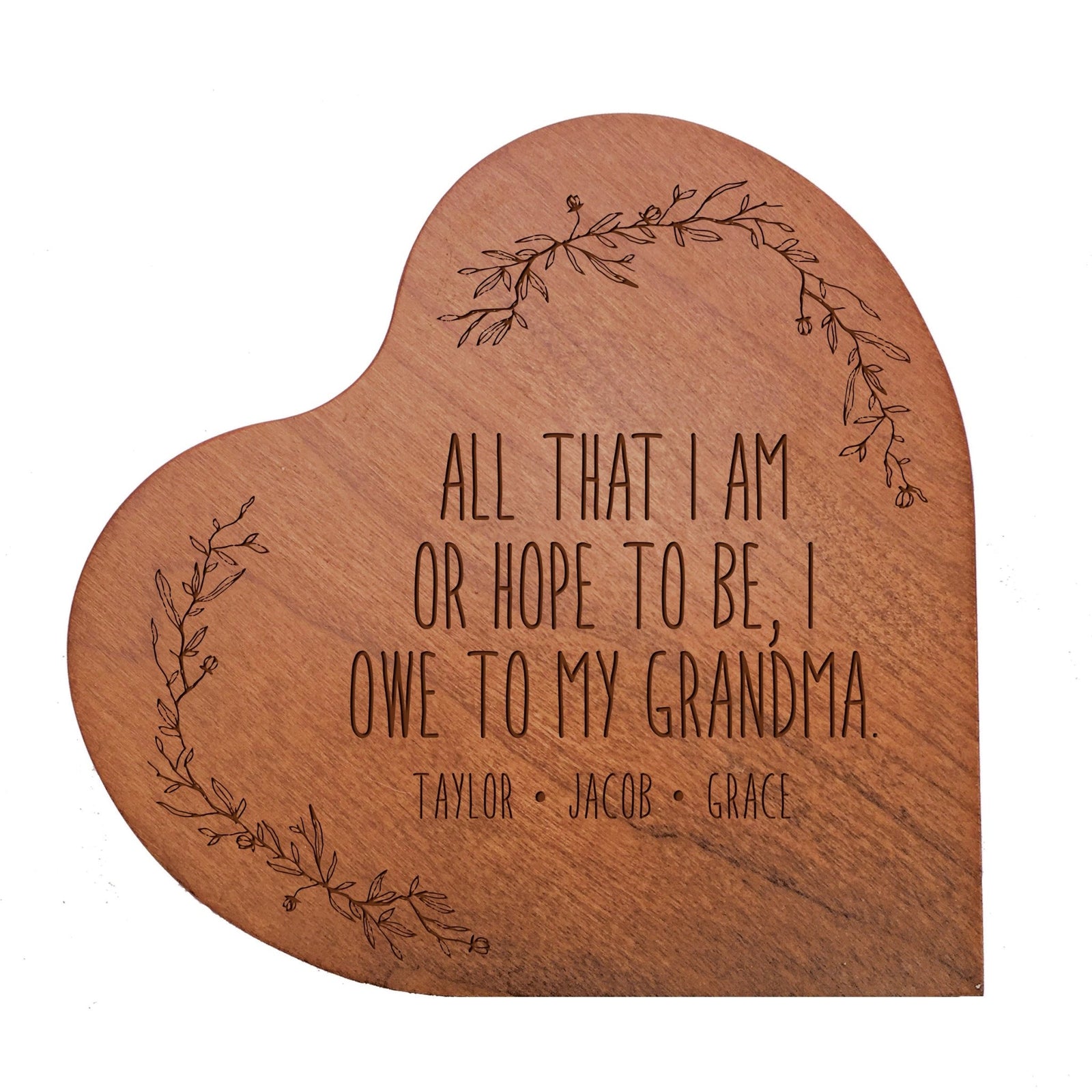 Personalized Mother's Day Hearts of Love 5" x 5.25" x 0.75 - All That I Am - LifeSong Milestones