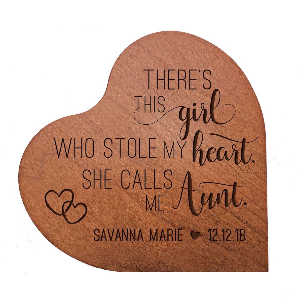 Personalized Mother&#39;s Day Hearts of Love 5&quot; x 5.25&quot; x 0.75&quot; - There&#39;s This Girl - LifeSong Milestones