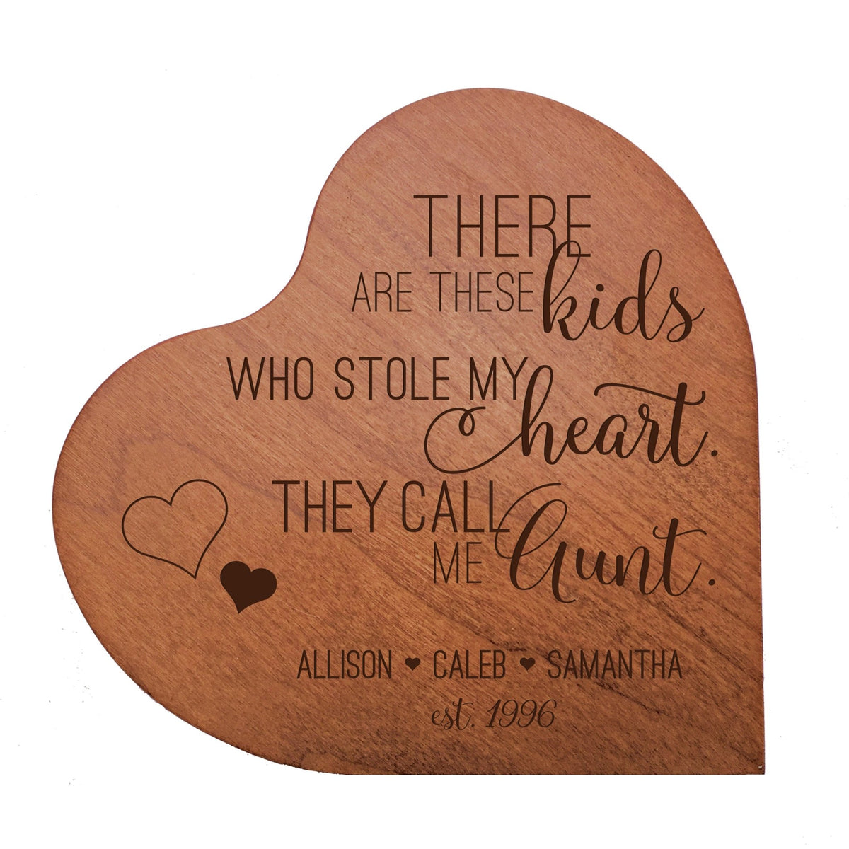 Personalized Mother&#39;s Day Hearts of Love 5&quot; x 5.25&quot; x 0.75&quot; - These Kids - LifeSong Milestones