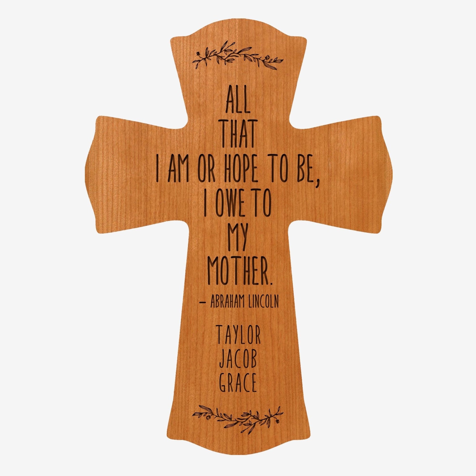 Personalized Mother’s Day Mom All That I Am - 8.5x11 Crosses - LifeSong Milestones