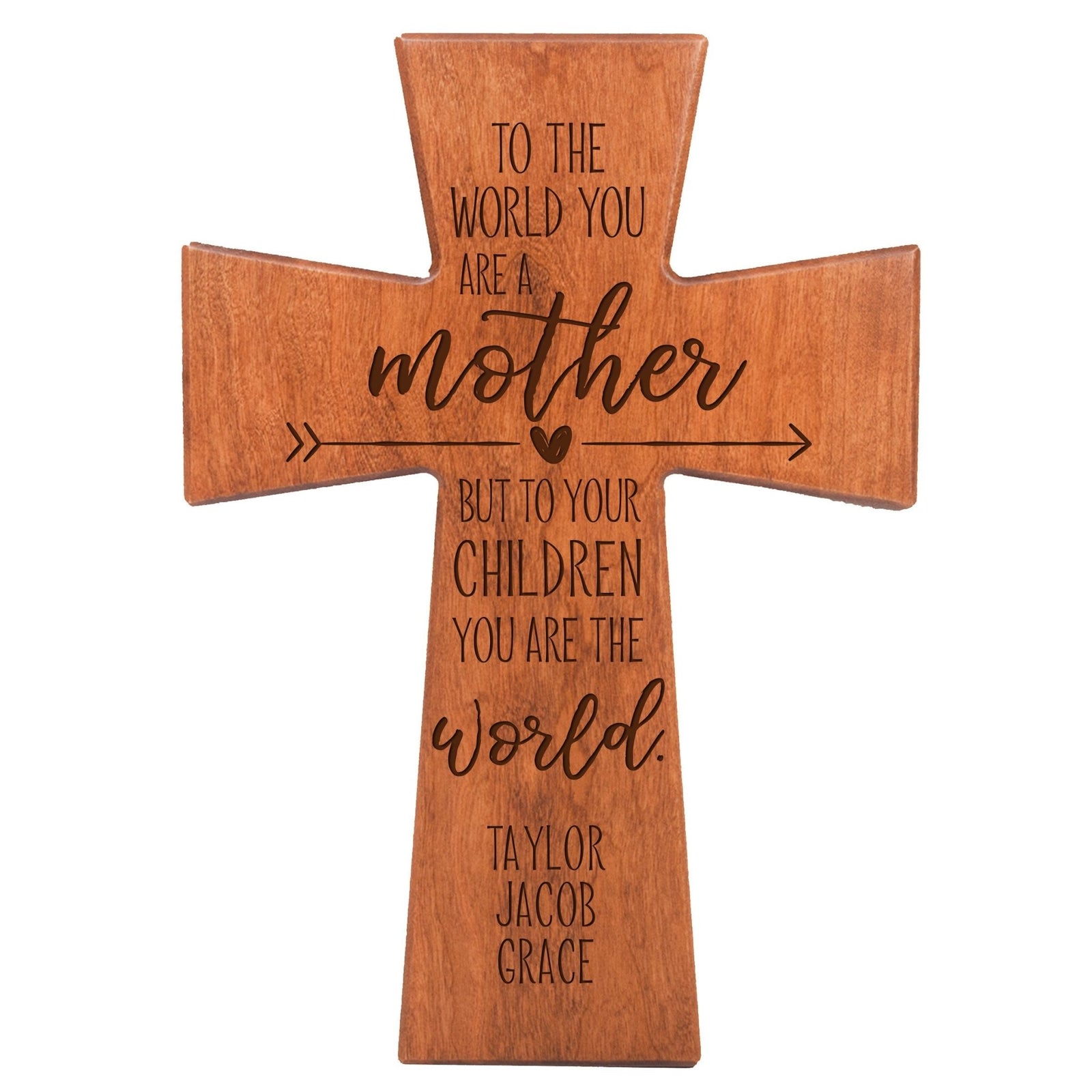 Personalized Mother’s Day Mom To The World - 12x17 Crosses - LifeSong Milestones