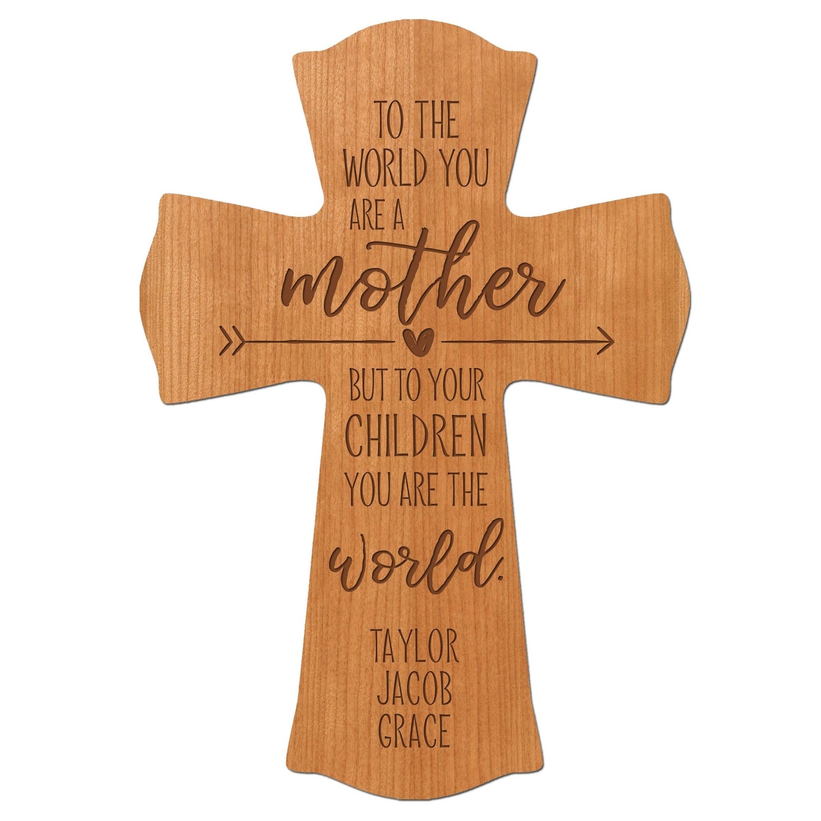 Personalized Mother’s Day Mom To The World - 8.5x11 Crosses - LifeSong Milestones