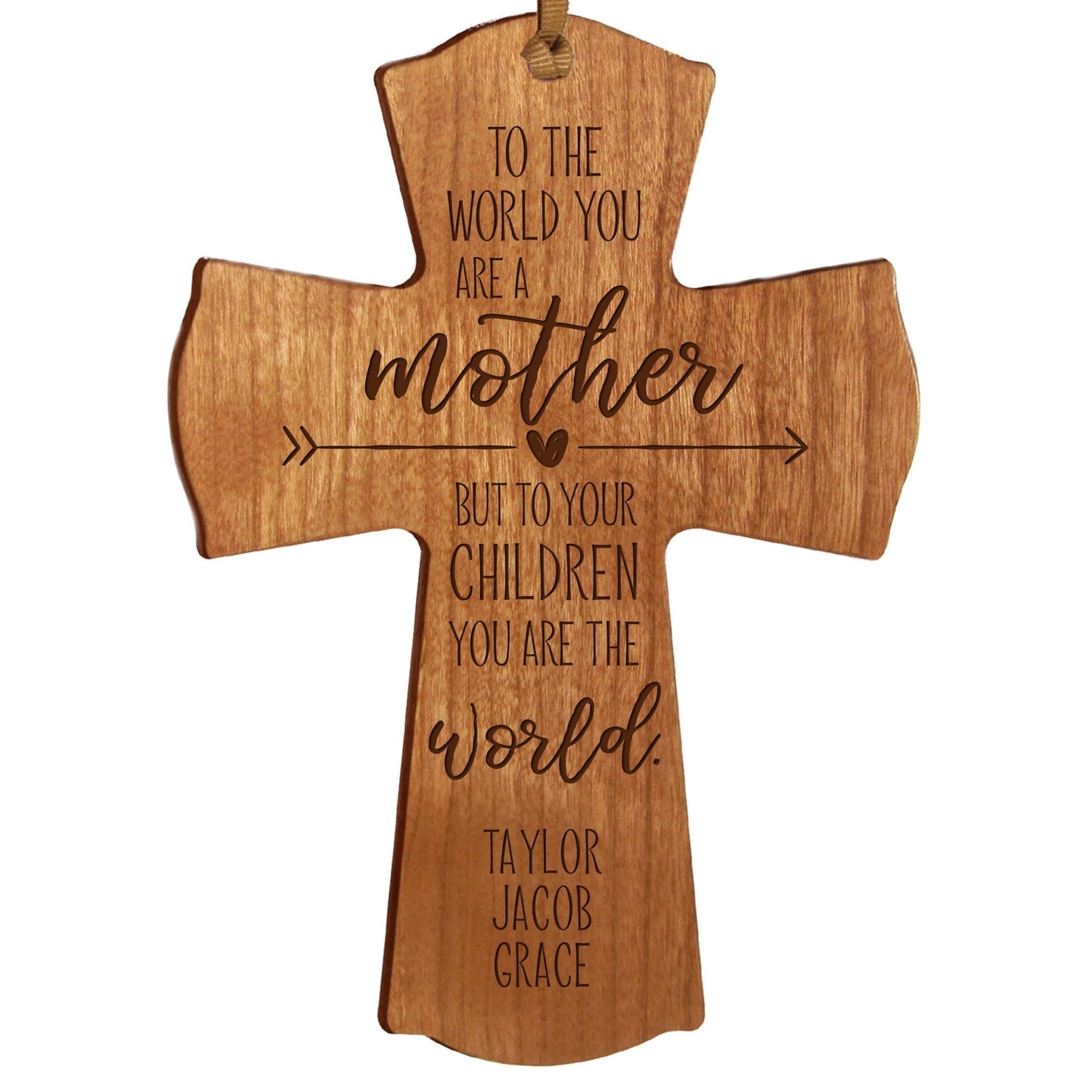 Personalized Mother’s Day Mom To The World - Mini Crosses - LifeSong Milestones