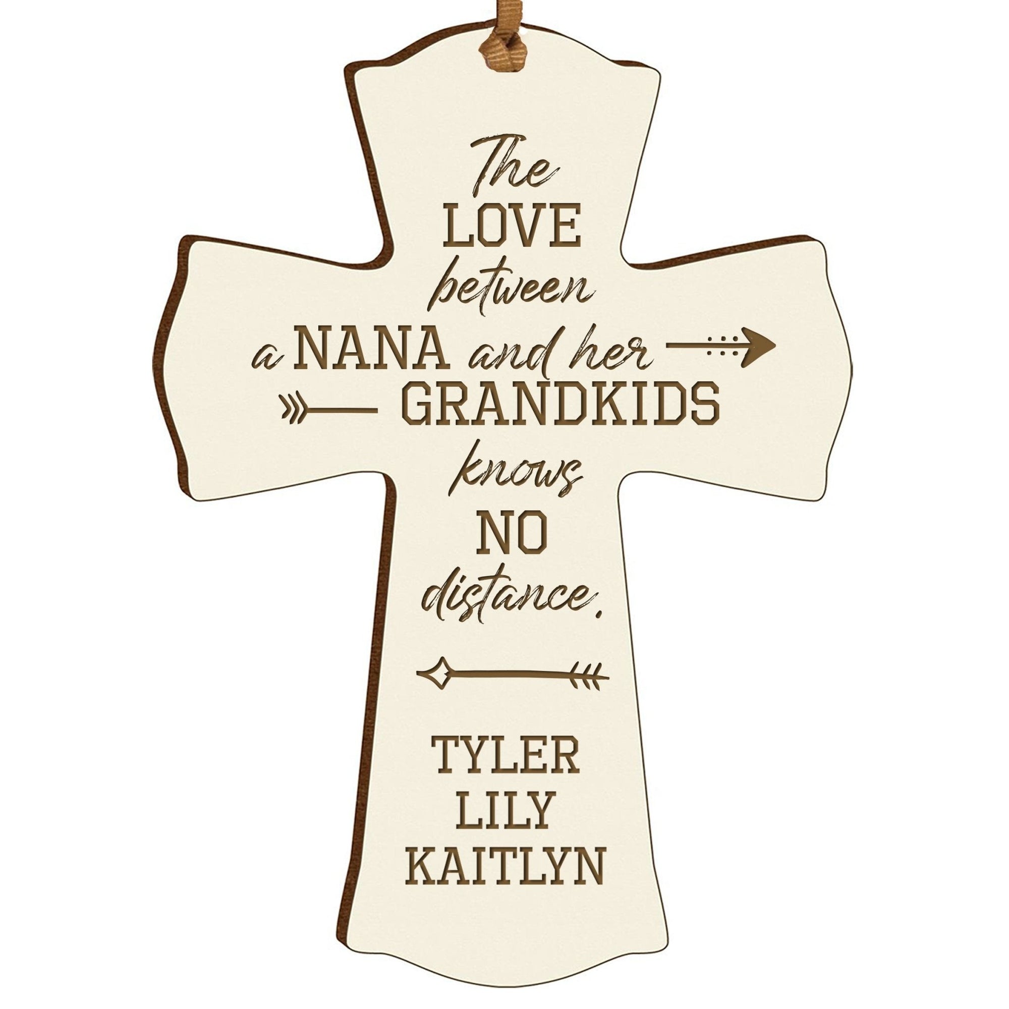 Personalized Mother’s Day Nana The Love Between - Mini Crosses - LifeSong Milestones